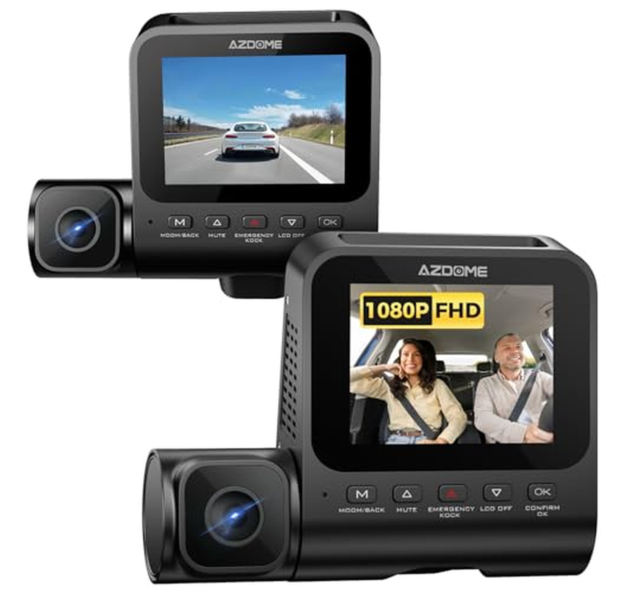 1080p Dual Dash Cam with Night Vision and Parking Mode