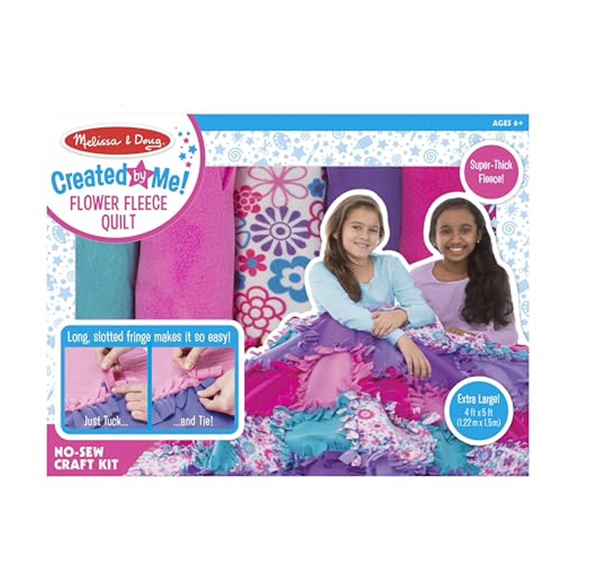 Melissa & Doug Flower Fleece Quilt No-Sew Craft Kit