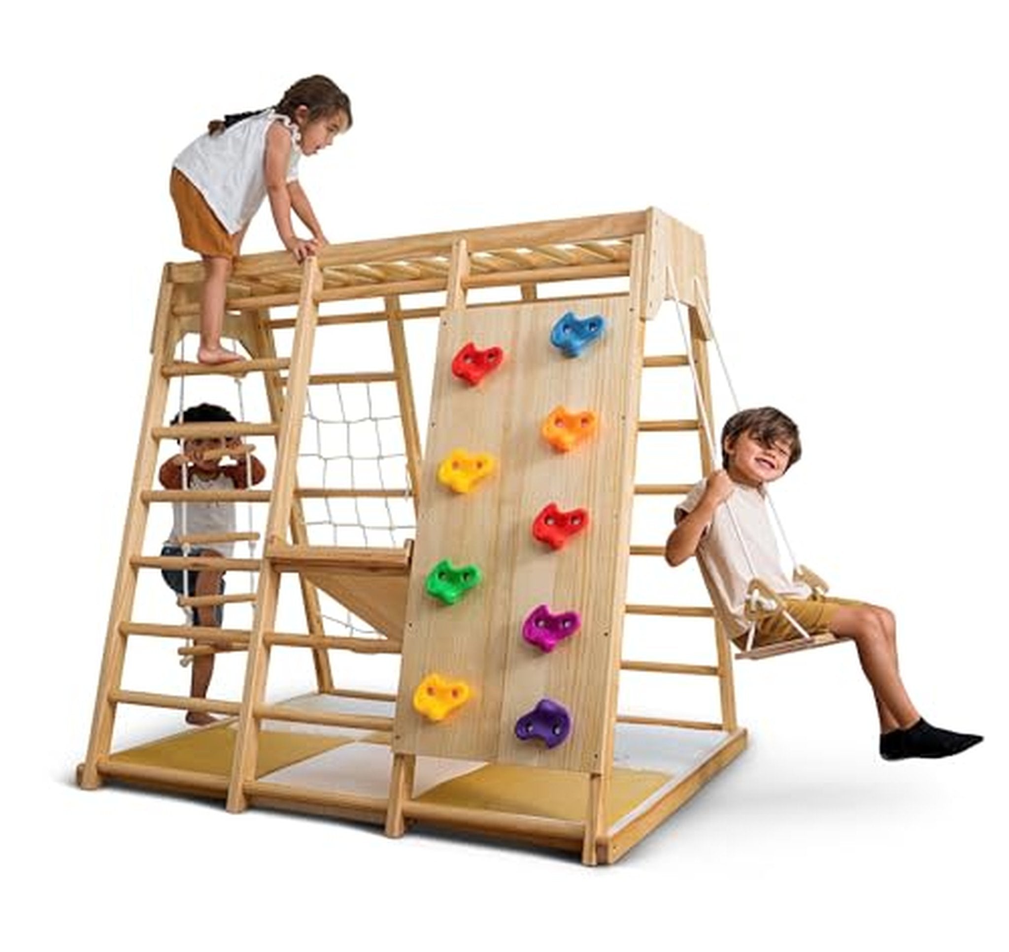 Indoor Wooden 6-in-1 Montessori Jungle Gym