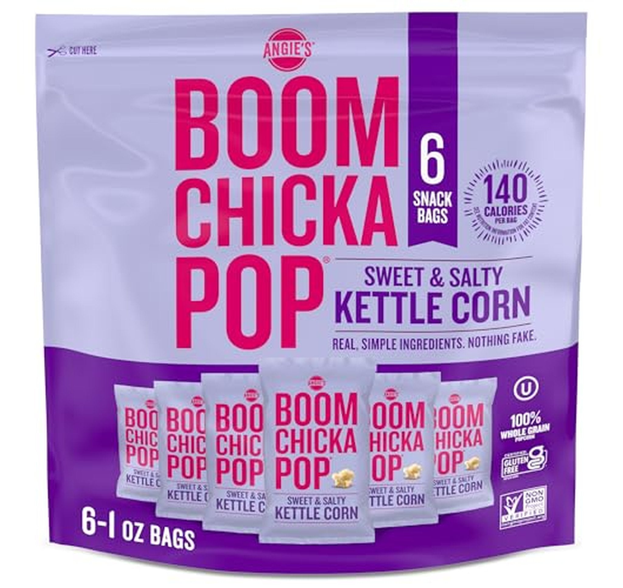 6 Pack BOOMCHICKAPOP Sweet & Salty Kettle Corn