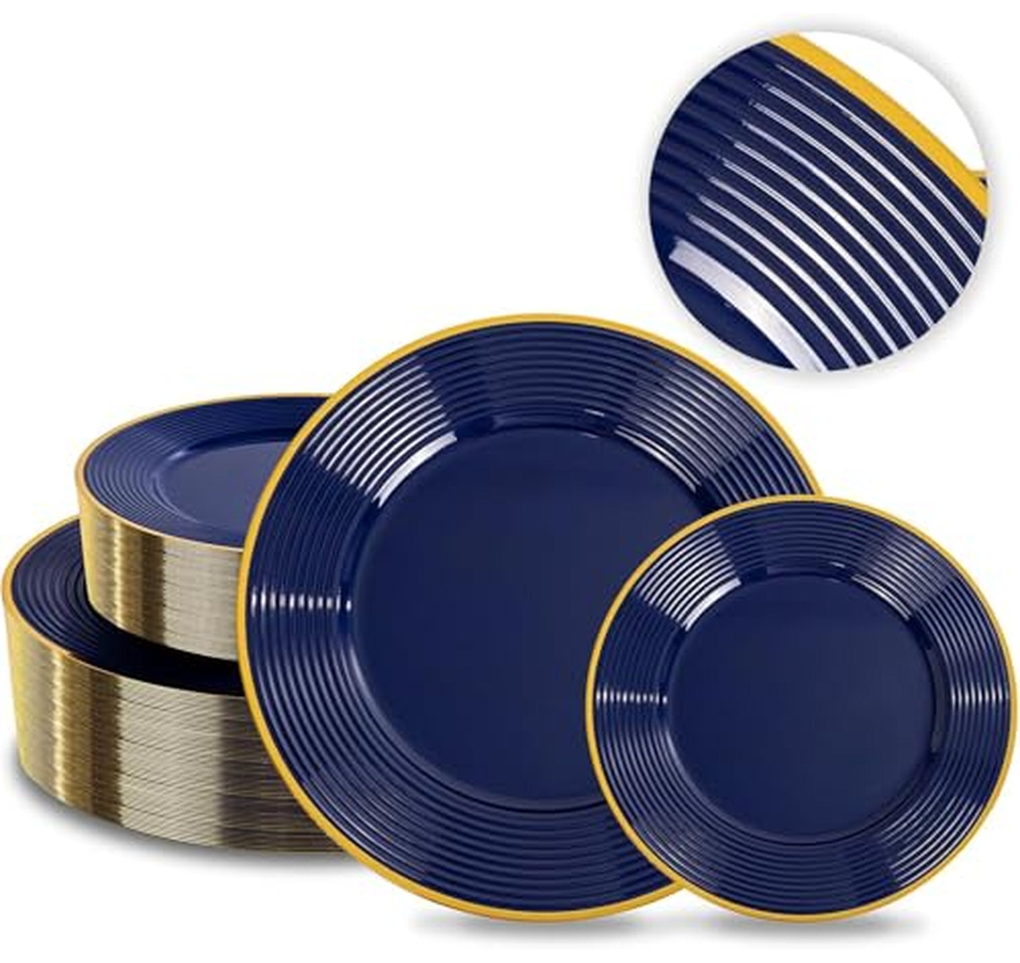 100 Count Heavy Duty Disposable Plastic Plates