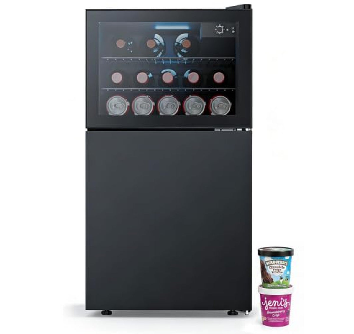 2.6 Cu Ft Compact Beverage Refrigerator with Freezer