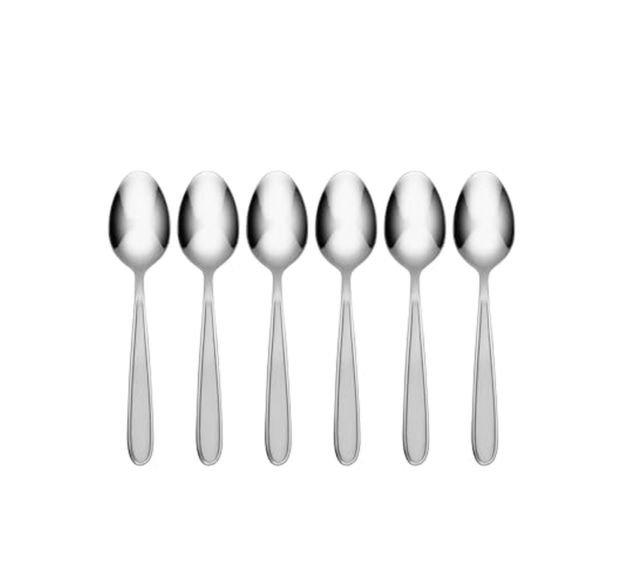 6 Pack Oneida Jordan Sandblasted Teaspoons
