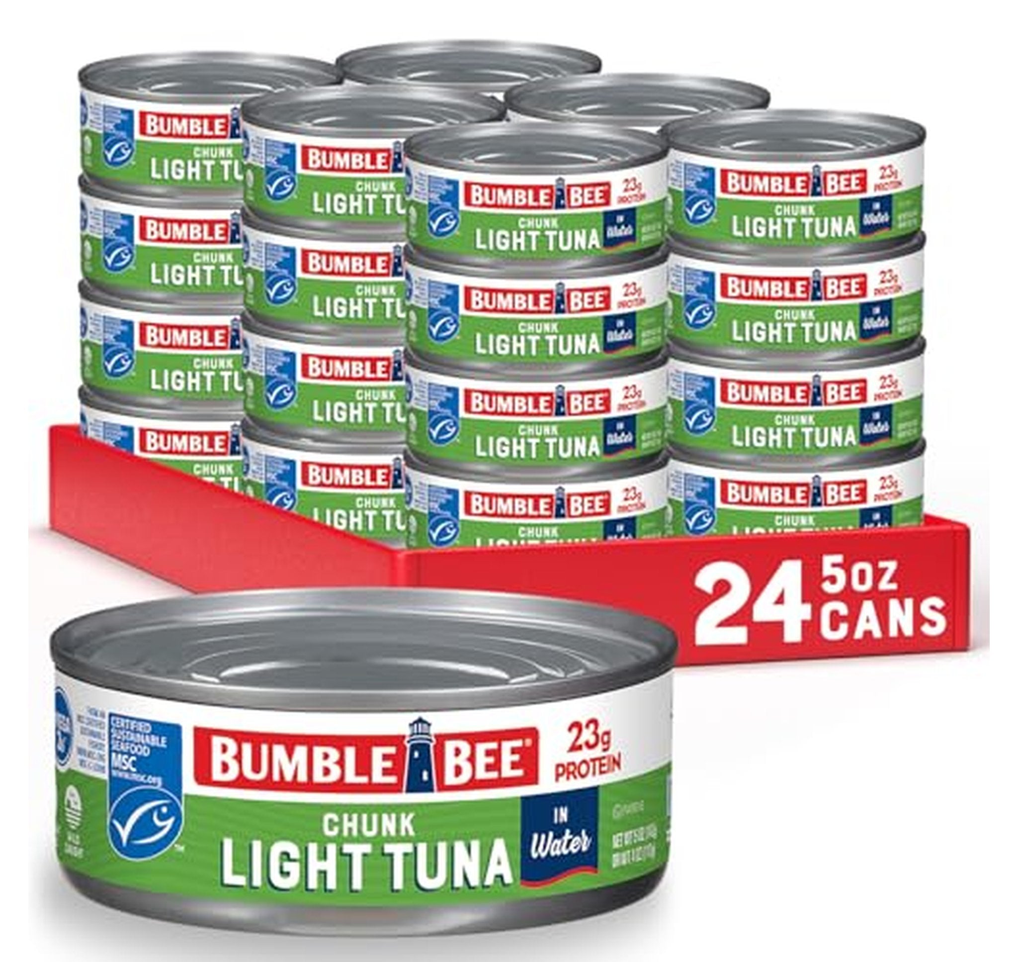 24 Pack Bumble Bee Chunk Light Tuna in Water