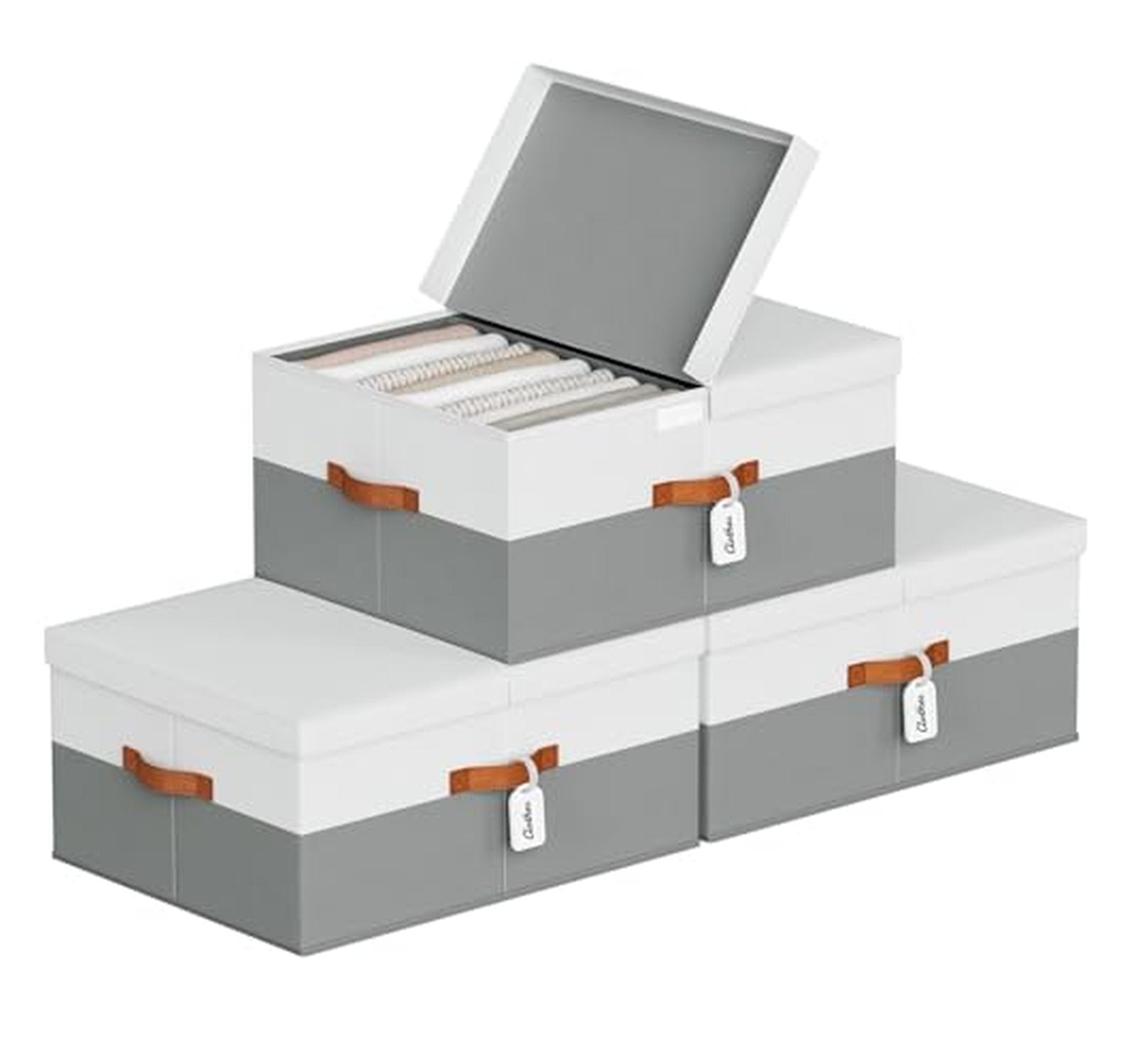 3 Pack Extra Large Stackable Closet Storage Bins
