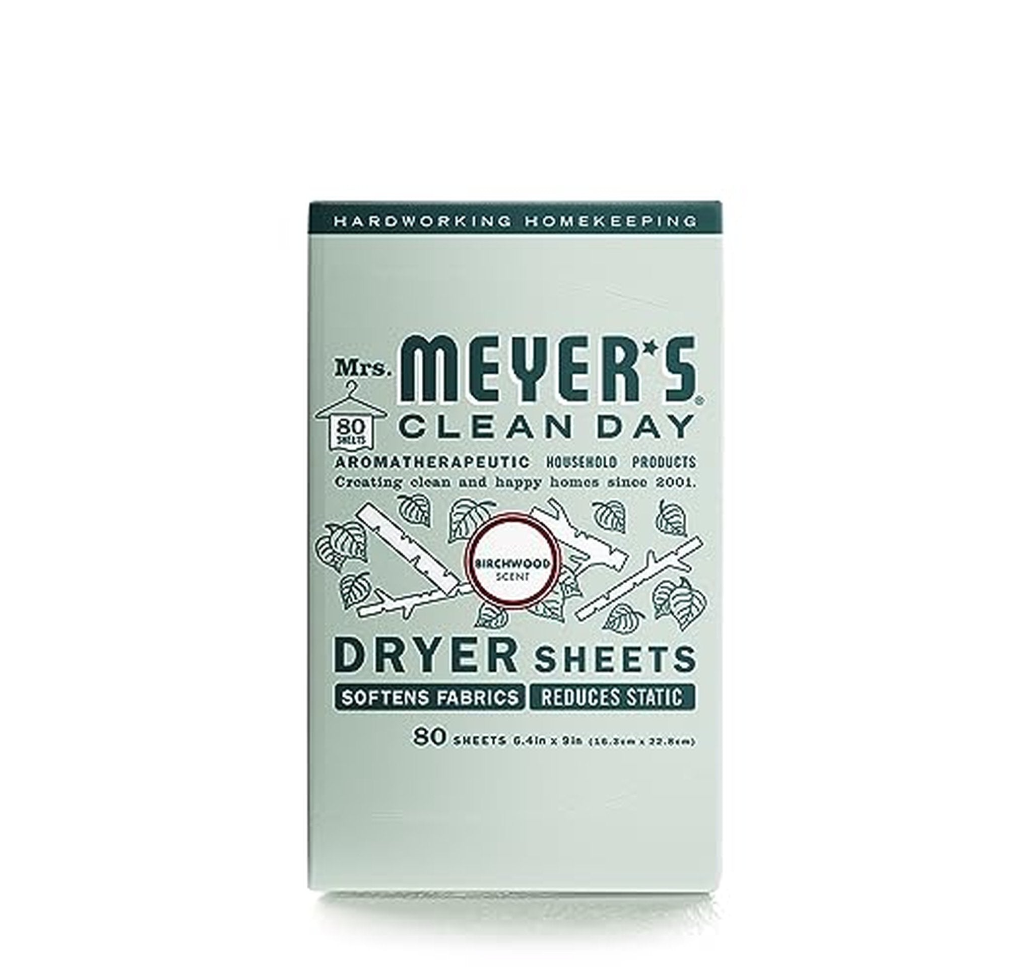 Mrs. Meyer’s Fabric Softener Dryer Sheets, 80 Count