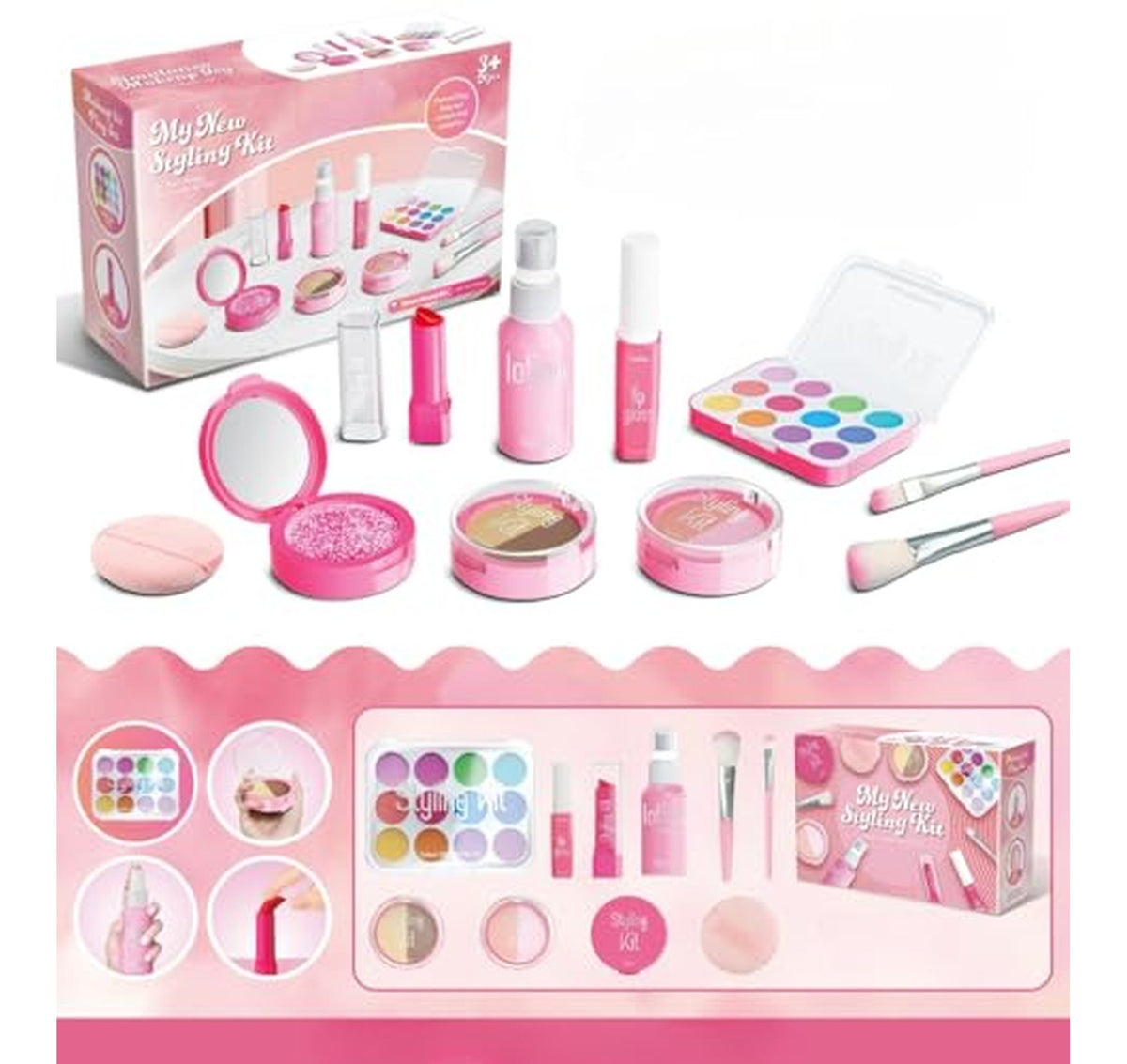 Washable Kids Pretend Makeup Toy Set