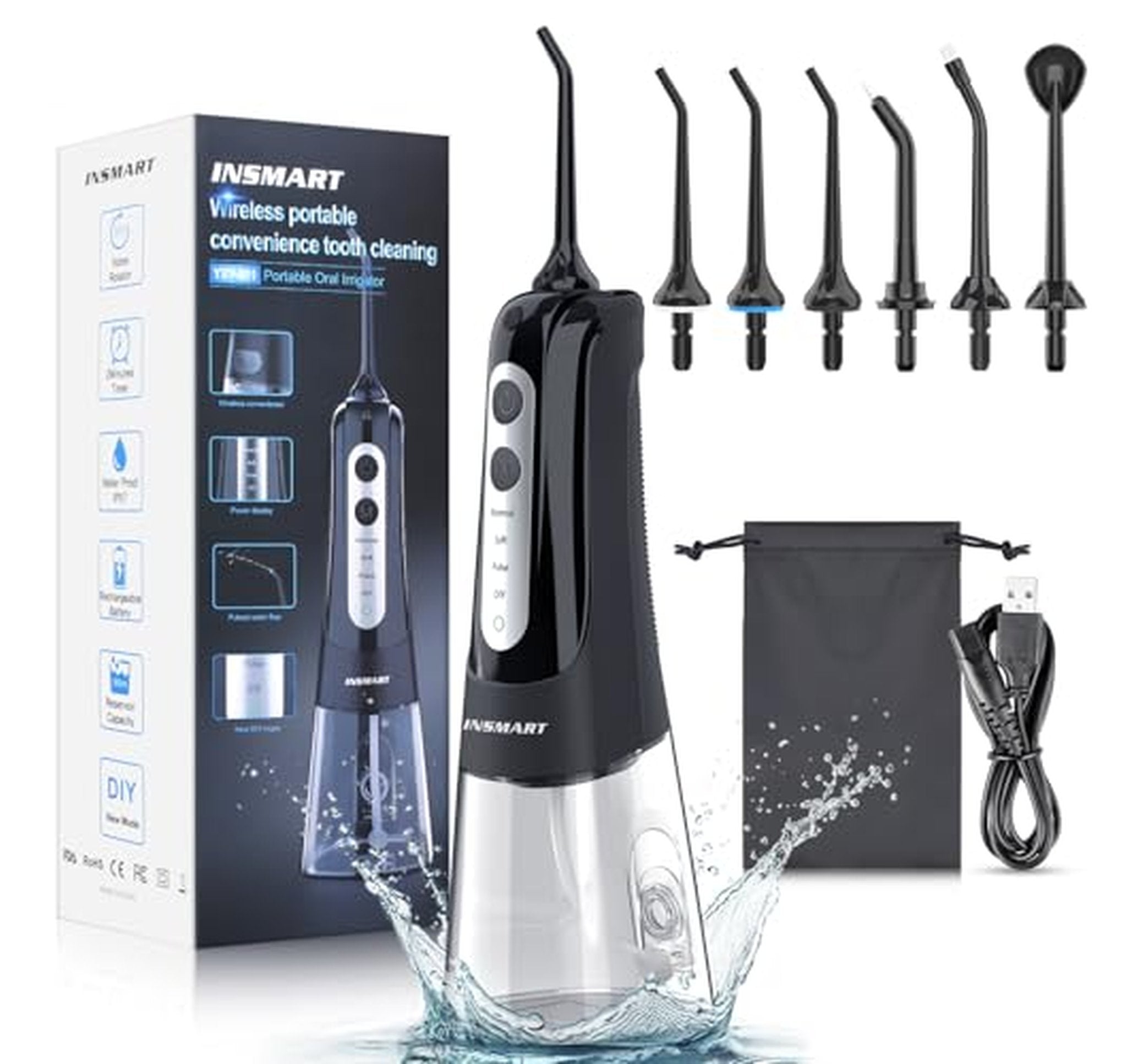 Cordless Rechargeable Water Dental Flosser Oral Irrigator