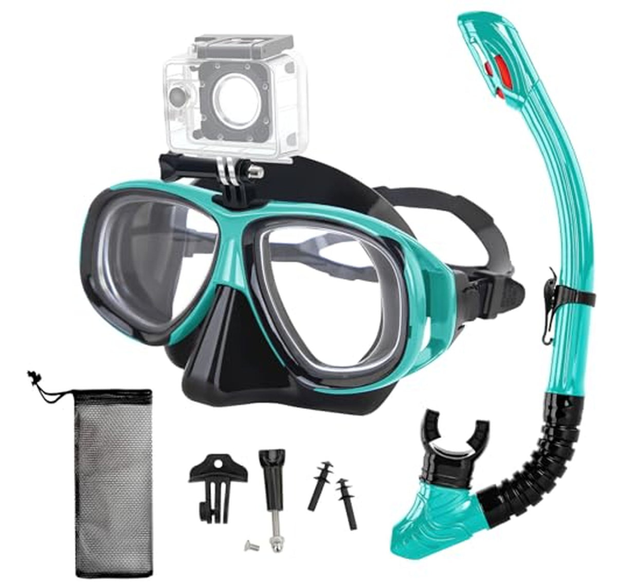 Nearsighted Anti-Fog Dry Top Snorkel Mask Set