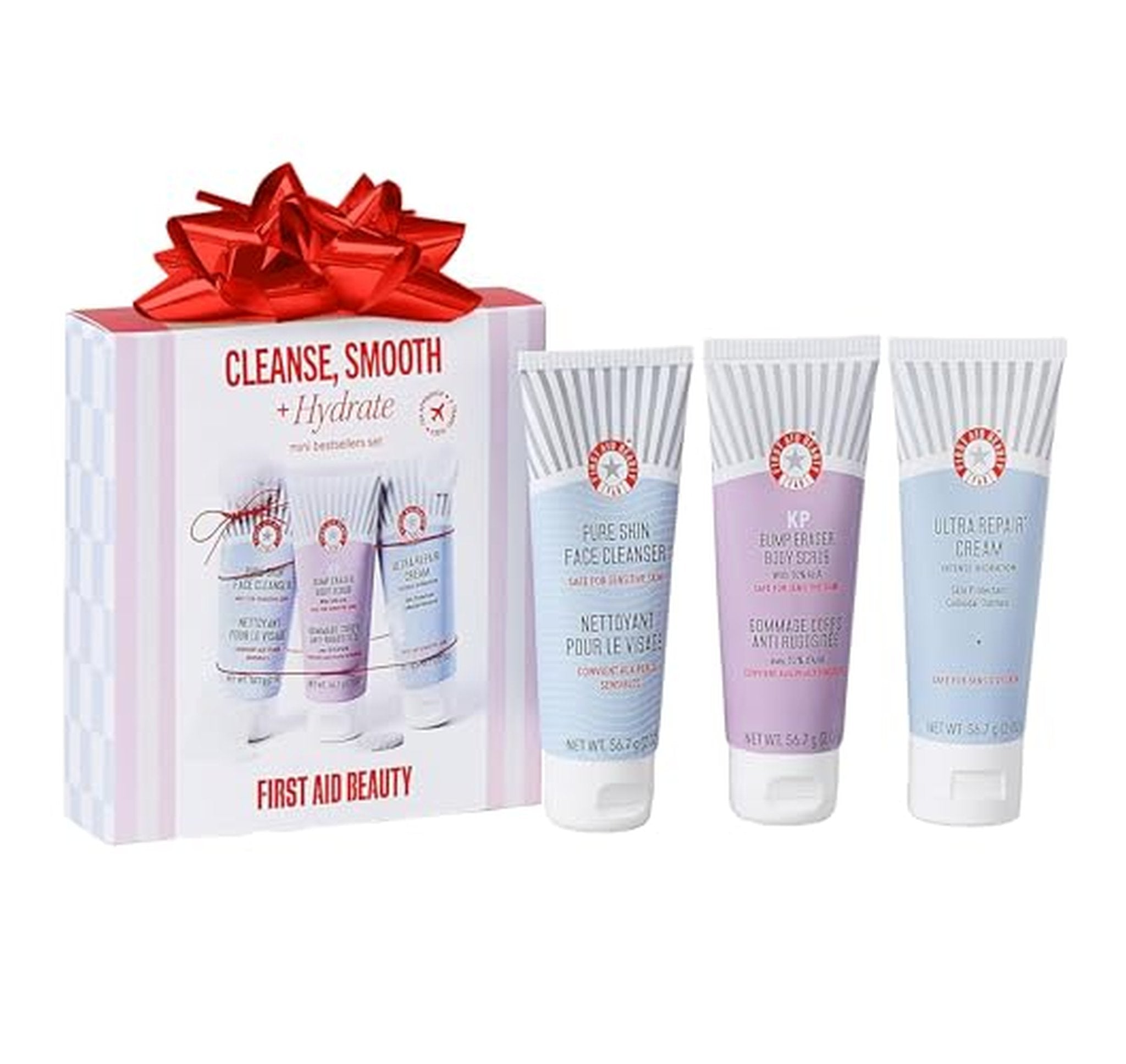 First Aid Beauty Cleanse Smooth Hydrate Skincare Gift Set