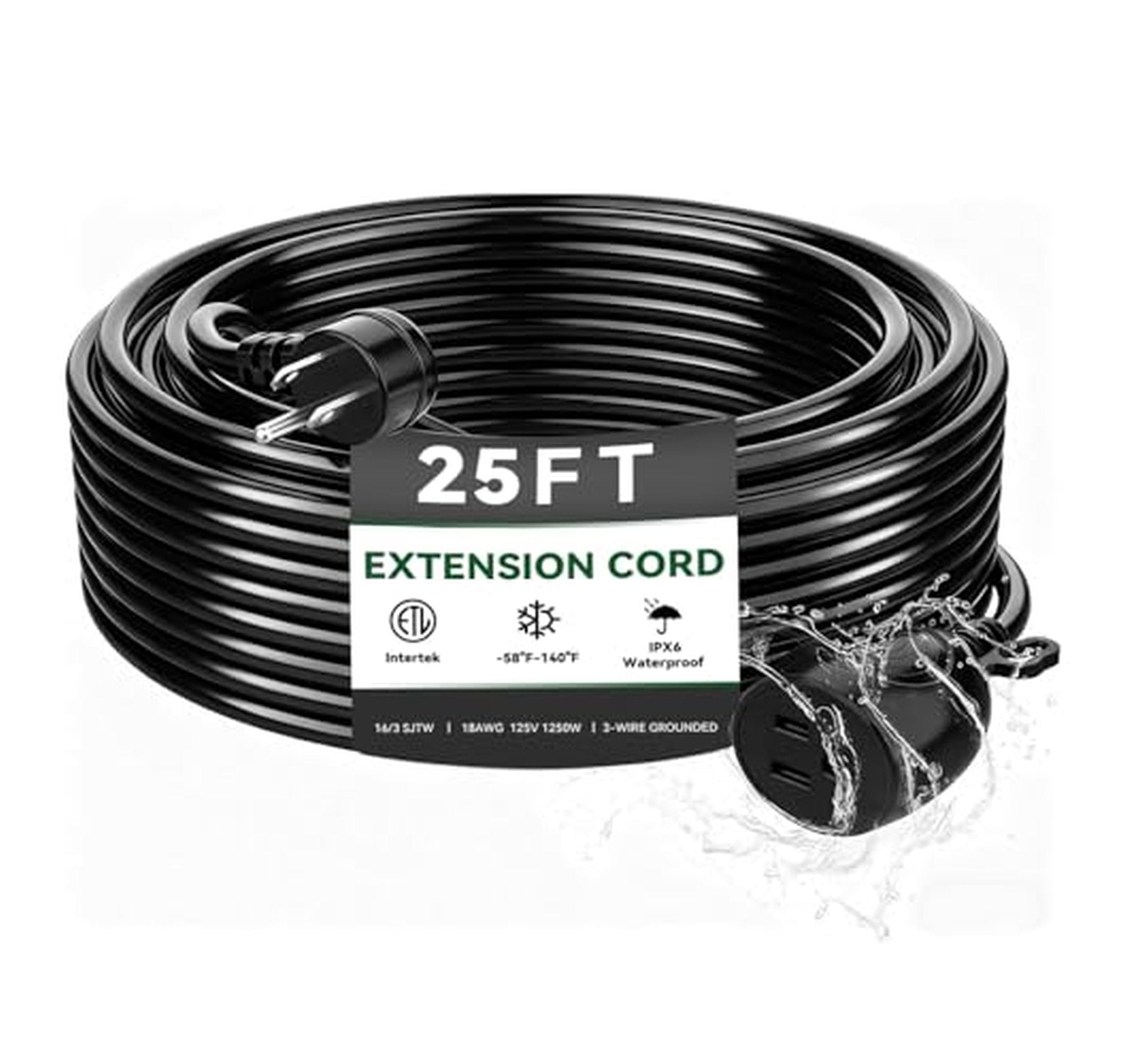 25 Ft Heavy Duty Outdoor Extension Cord