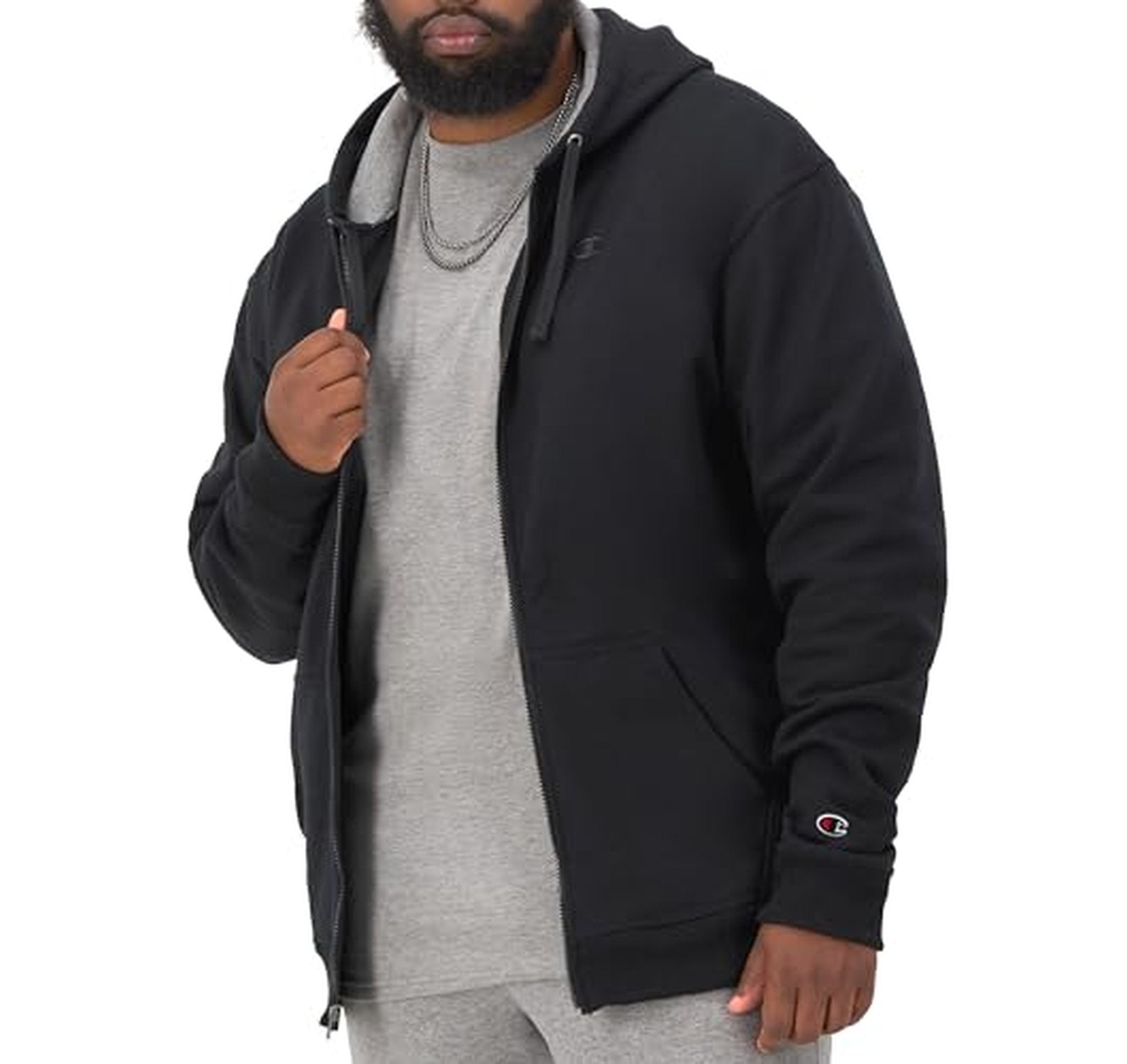 Champion Men’s Fleece Zip-Up Hoodie Sweatshirt