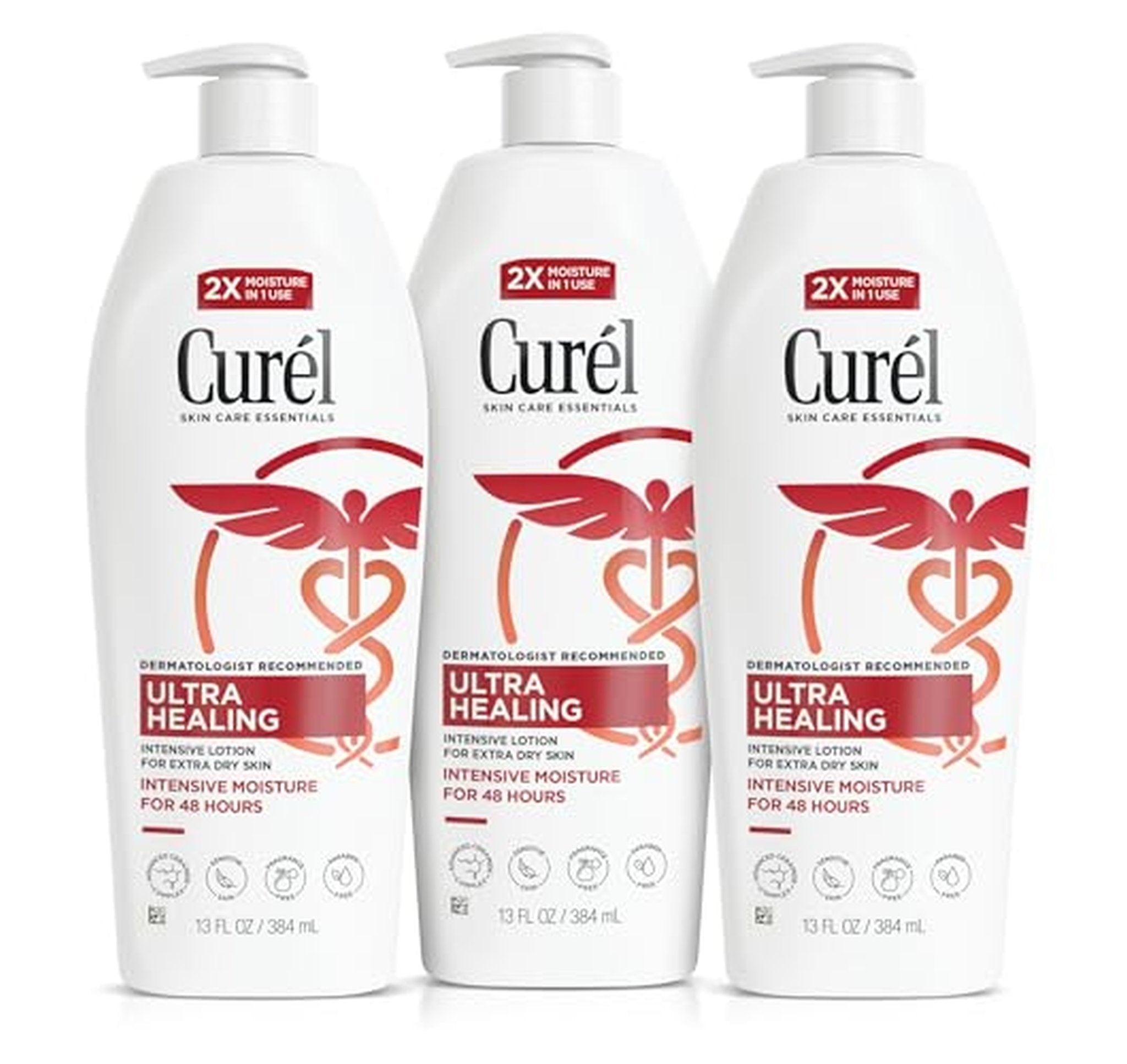 3 Pack Curel Fragrance-Free Ultra Healing Lotion