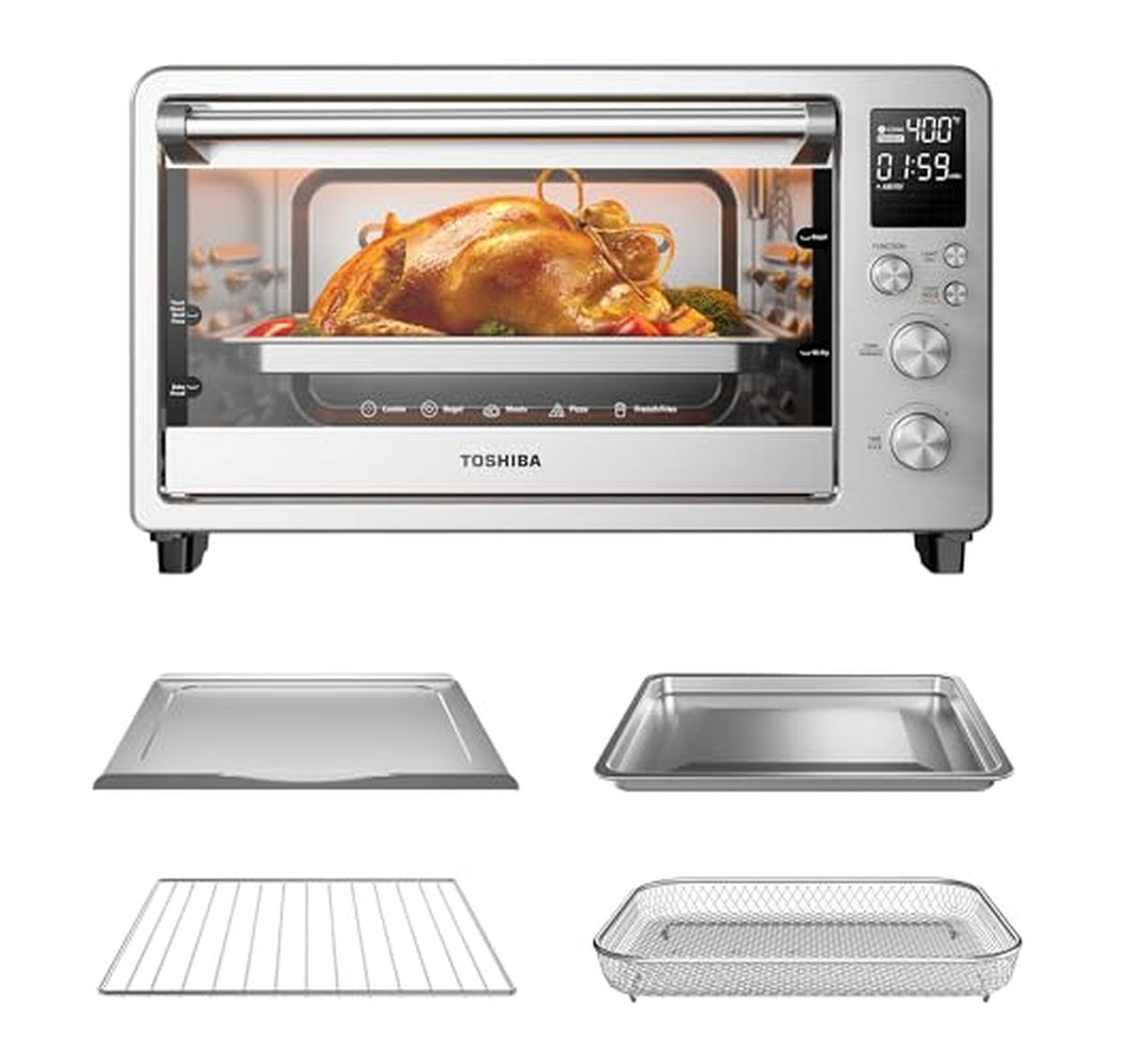 TOSHIBA 26.4-Quart ChefFry Air Fryer Toaster Oven