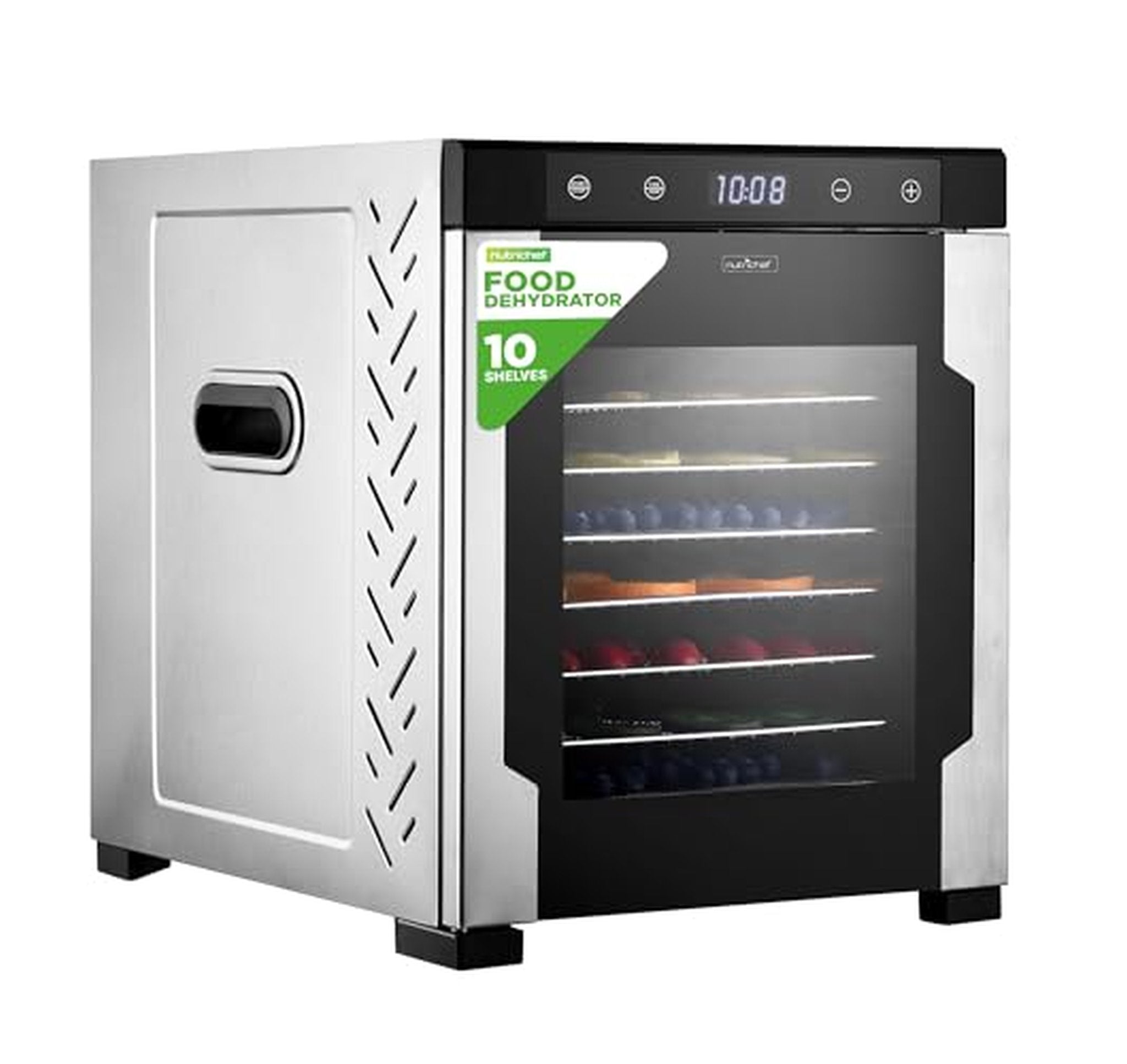 NutriChef 900W Digital Food Dehydrator with 10 Trays