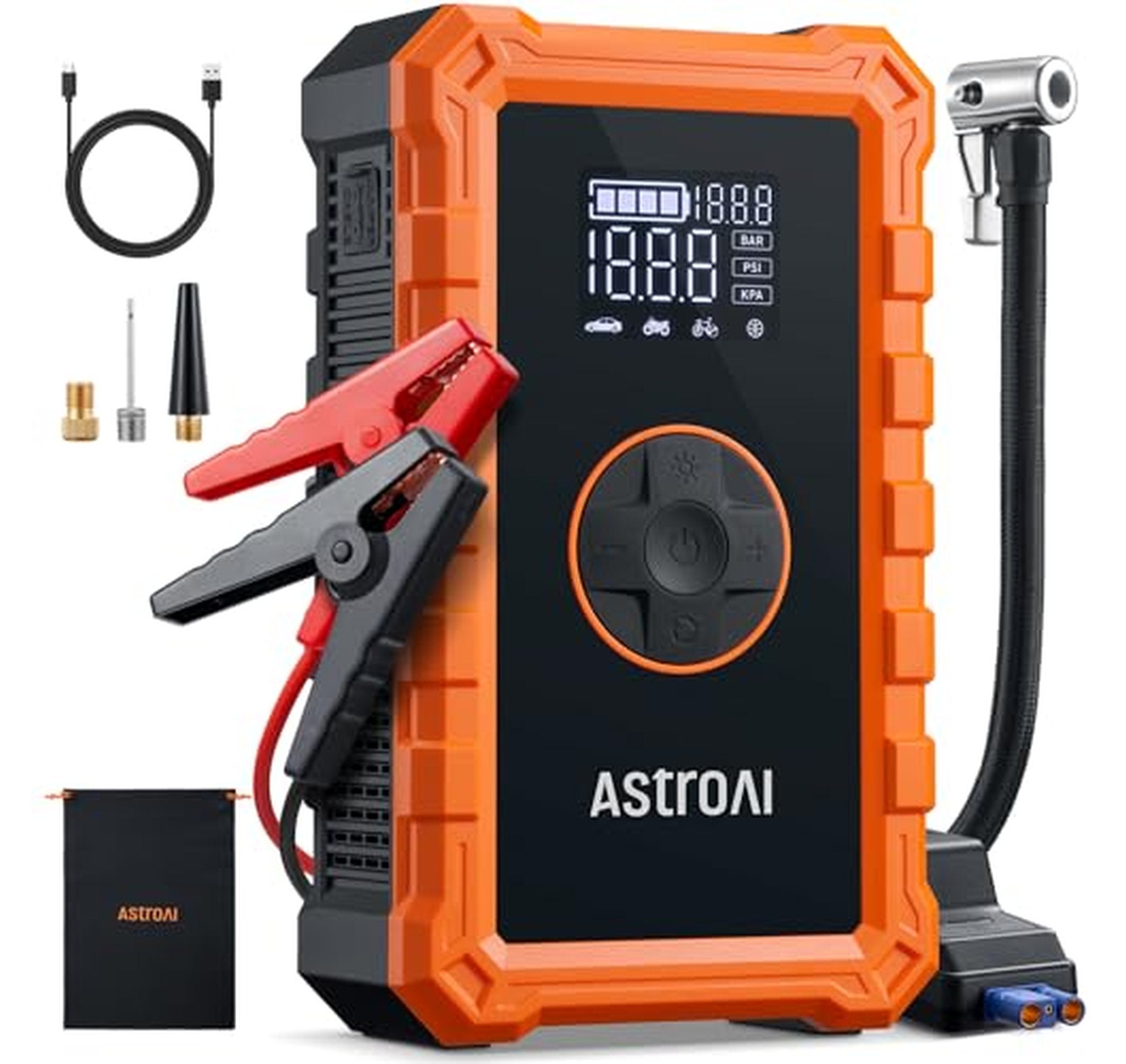 AstroAI 3000A Jump Starter with Air Compressor