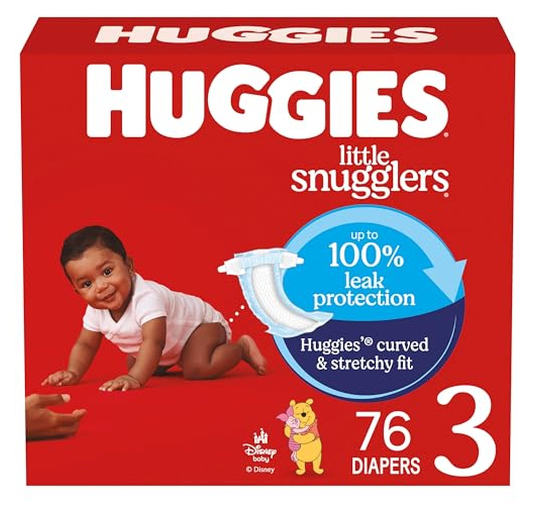 HUGGIES Little Snugglers Size 3 Diapers 76 Count