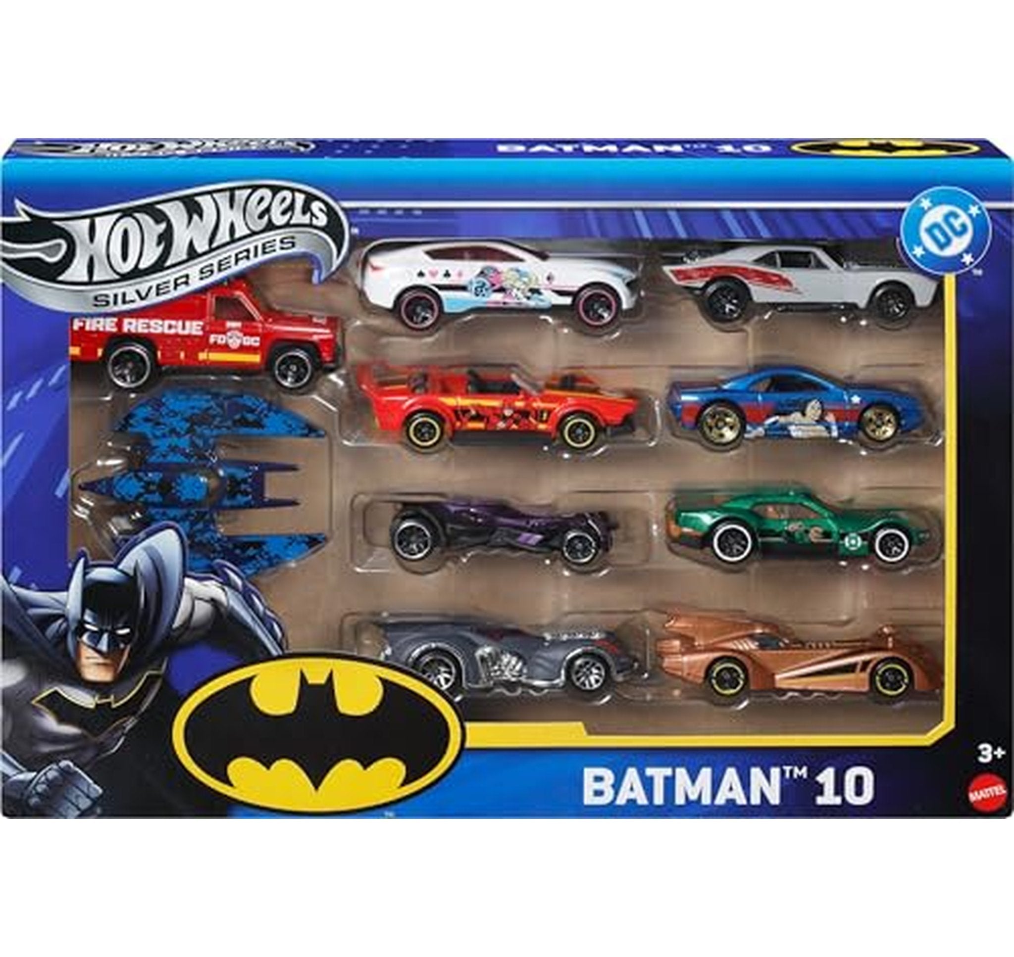 10 Pack Hot Wheels Batman Die-Cast Toy Cars