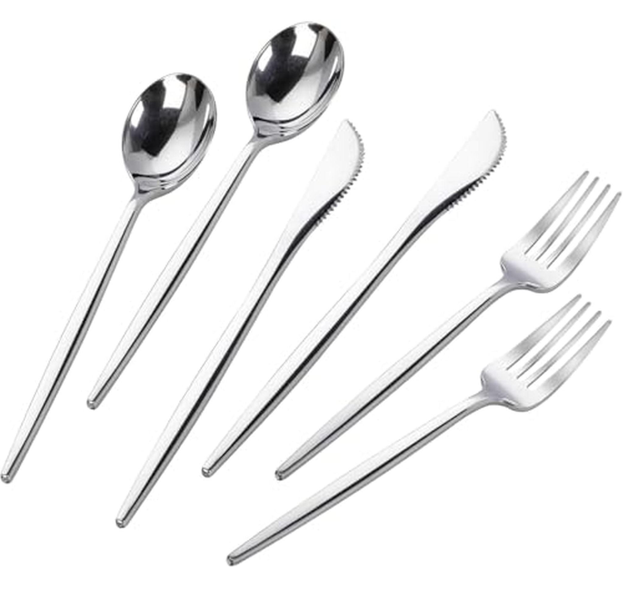 300 Count Heavy Duty Disposable Plastic Silverware Set
