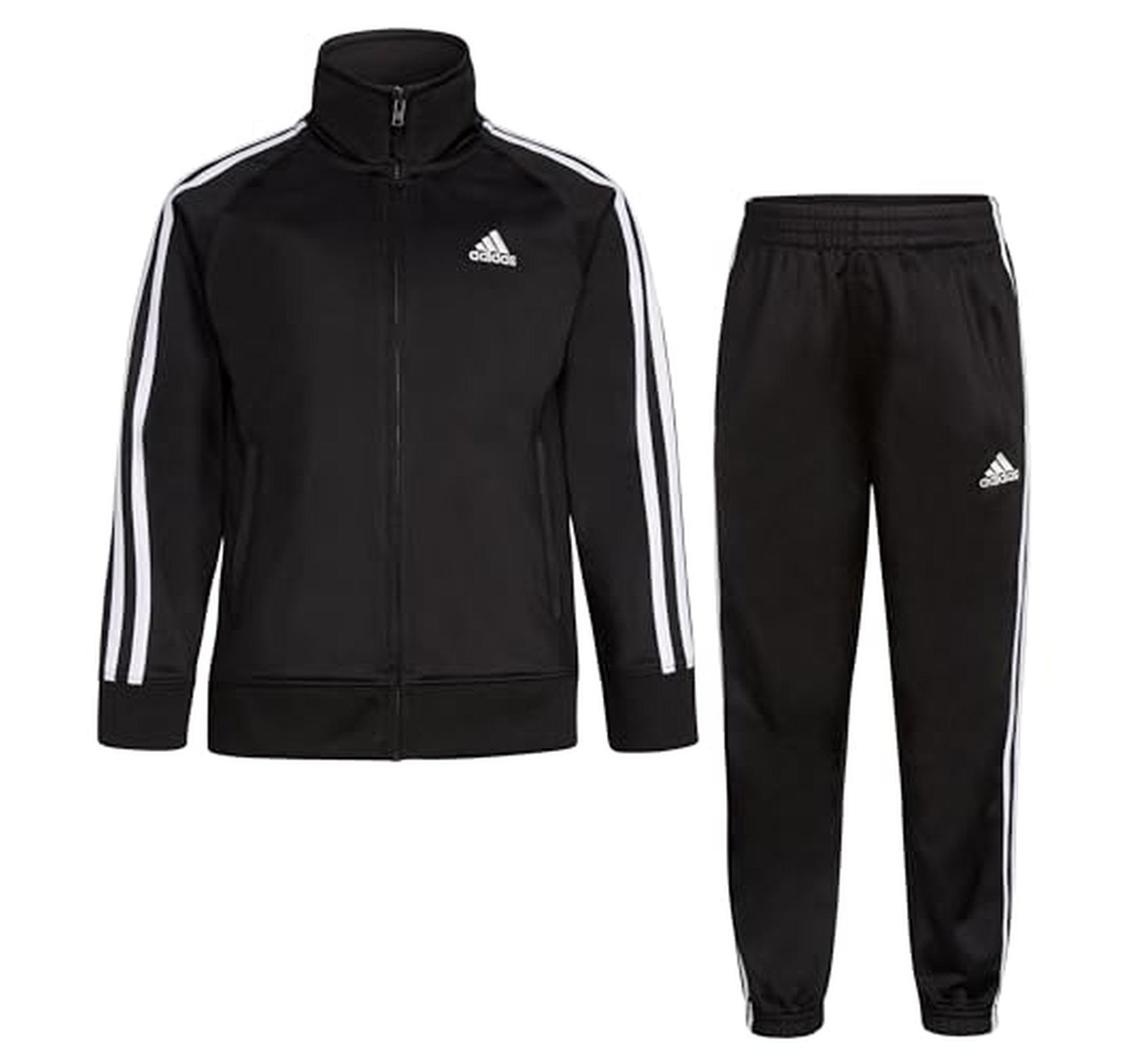 adidas Boys Tricot Tracksuit Jacket and Jogger Set