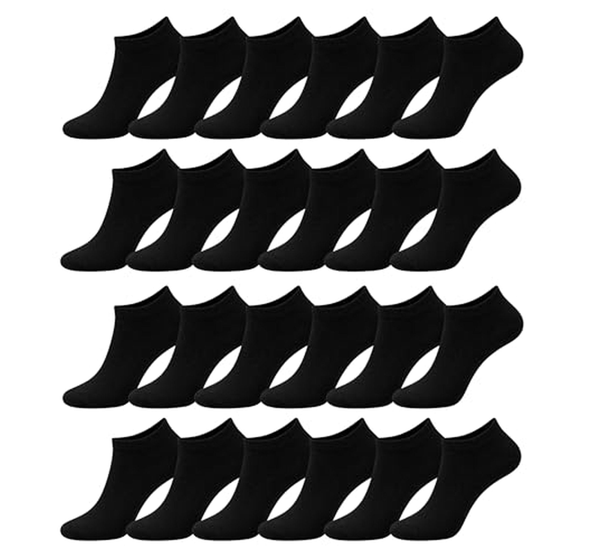 24 Pack Low Cut No Show Ankle Socks