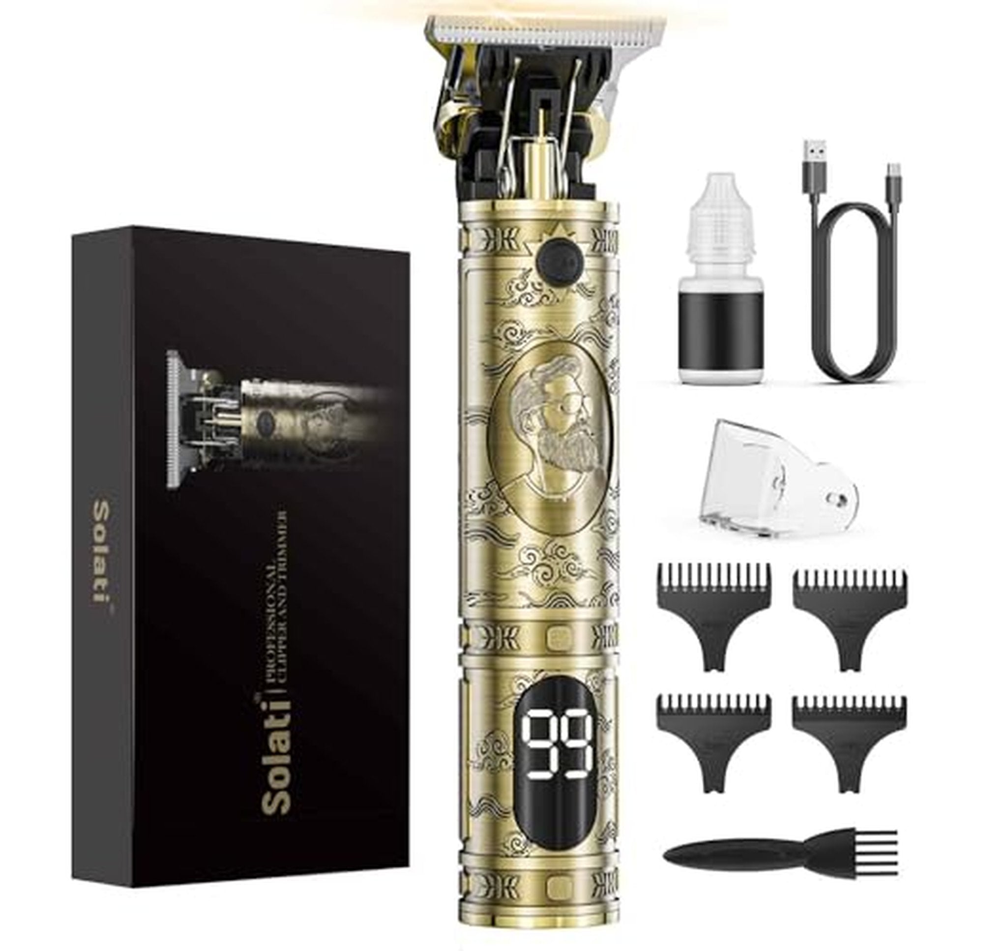 Cordless LCD Beard Trimmer and Hair Clipper