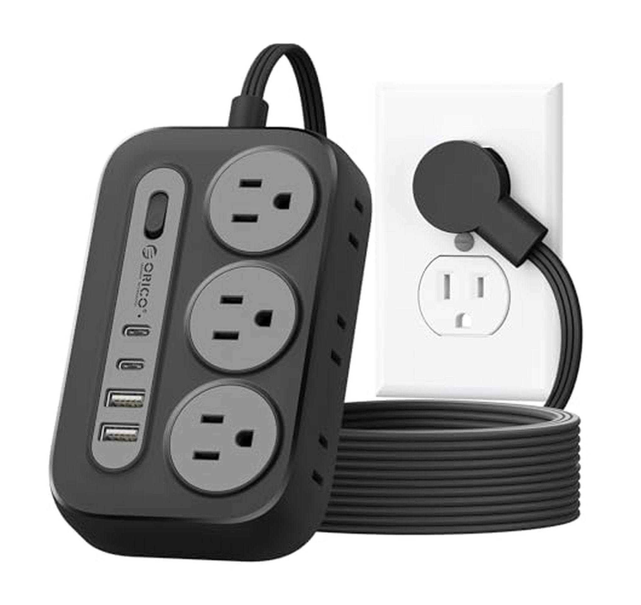 ORICO 10 Ft Surge Protector Power Strip with USB