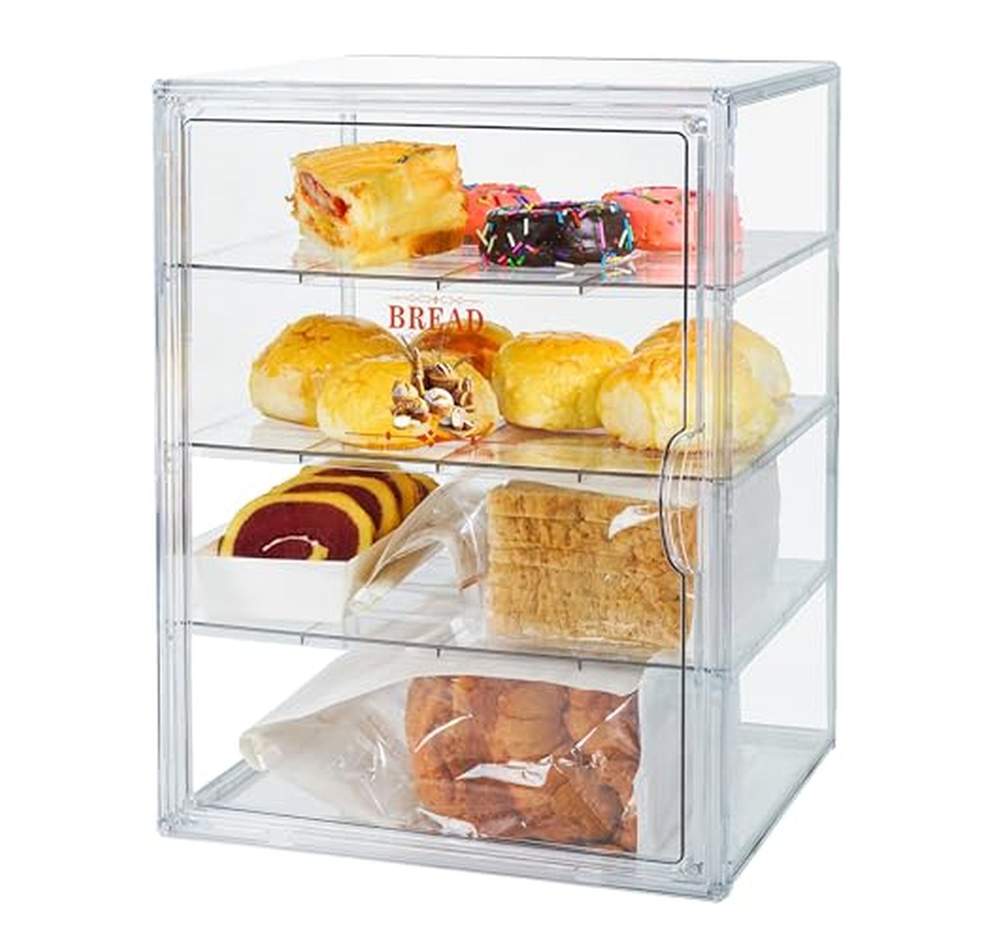 4 Tier Locking Acrylic Bread Storage Container