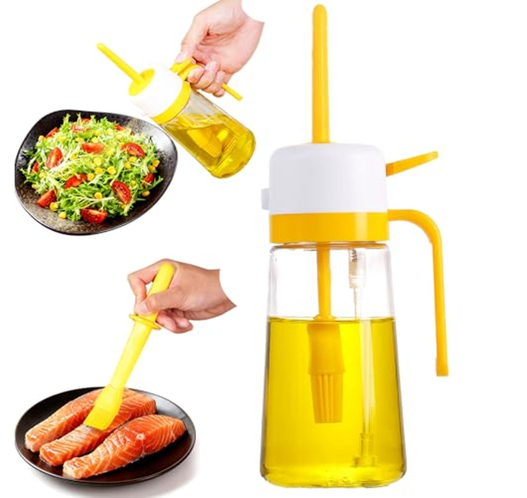 16oz Glass Olive Oil Sprayer with Basting Brush