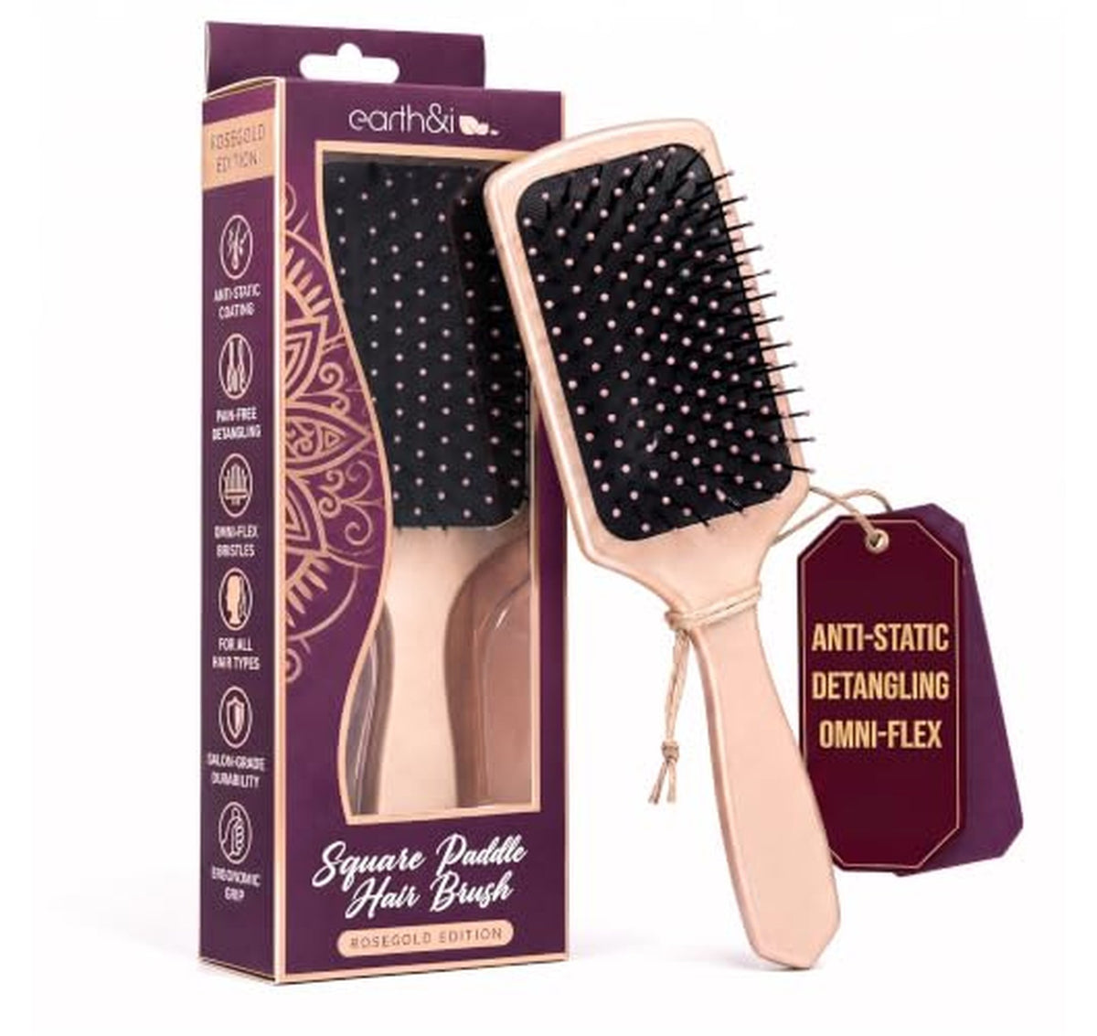 Detangling Wet and Dry Paddle Hair Brush