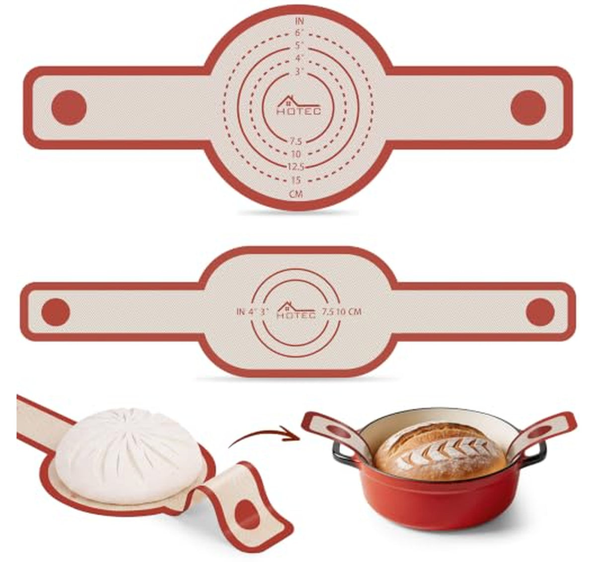 2 Pack Silicone Bread Sling for Dutch Oven