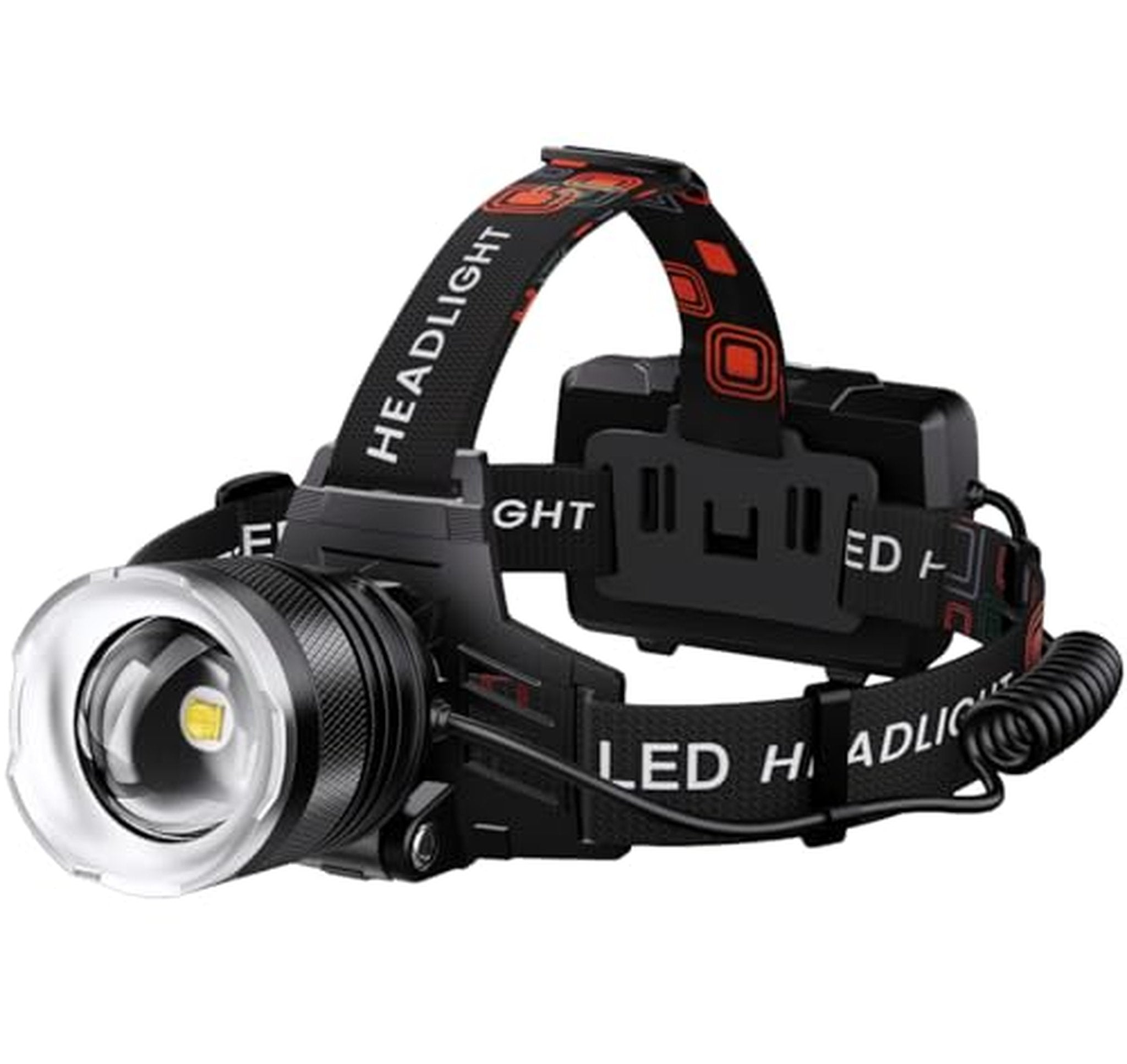 Rechargeable Zoomable Waterproof LED Headlamp 9000mAh