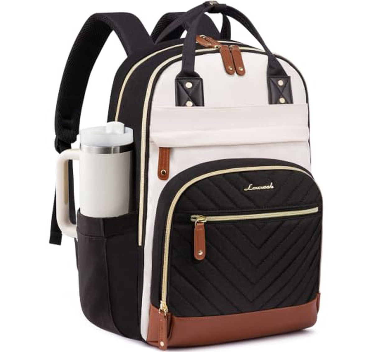 Large Tumbler Holder Laptop Backpack