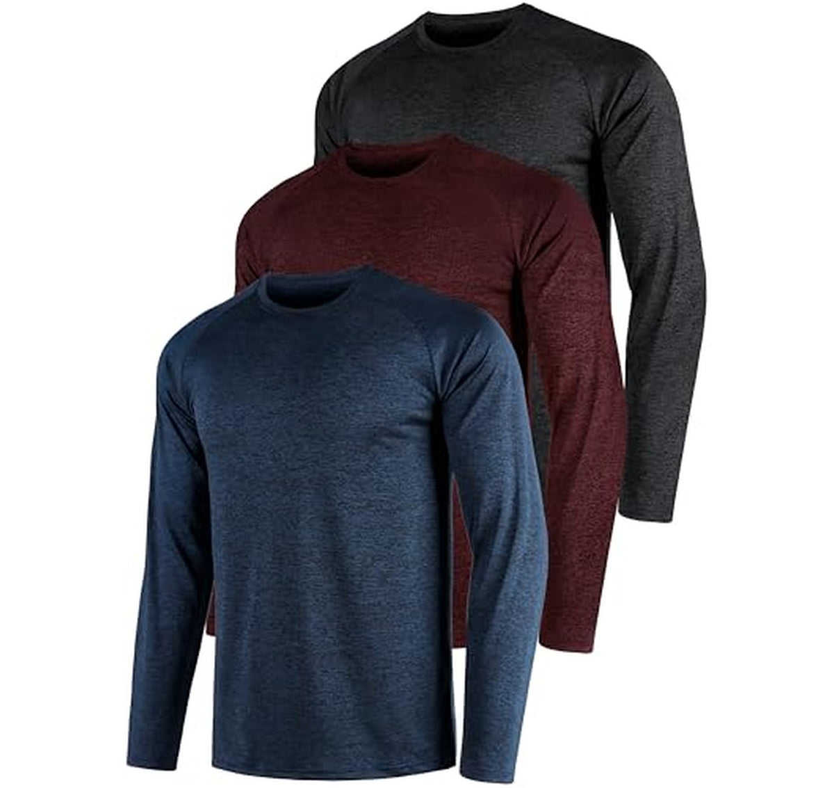 3 Pack Dry Fit Long Sleeve Workout Shirts