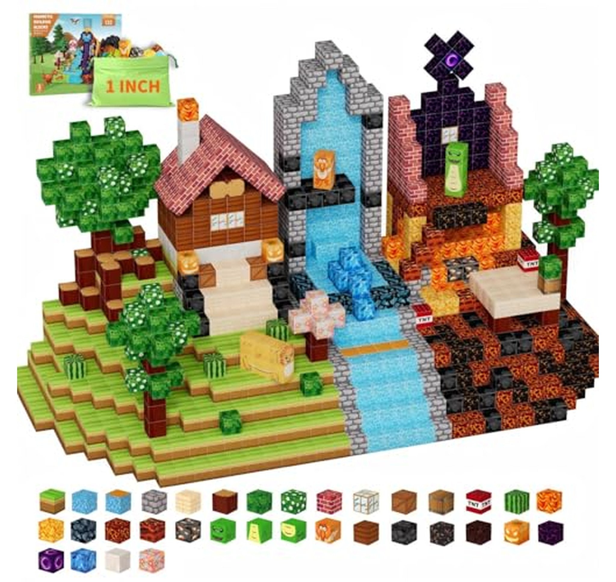 200 Piece Magnetic STEM Building Blocks Cube Set