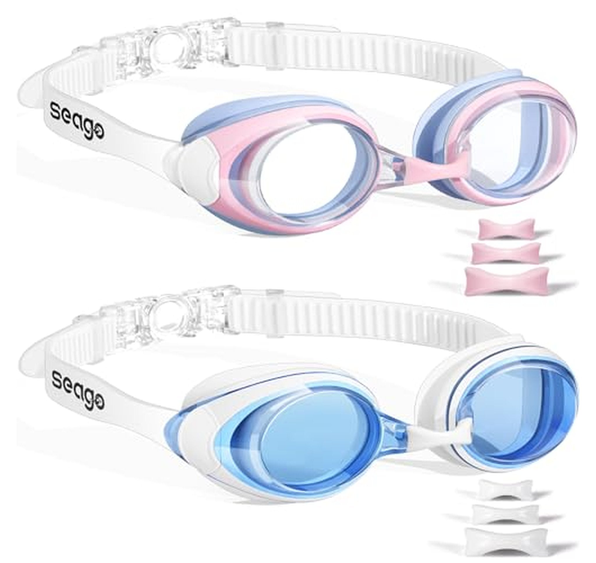 2 Pack Anti-Fog UV Protection Swimming Goggles