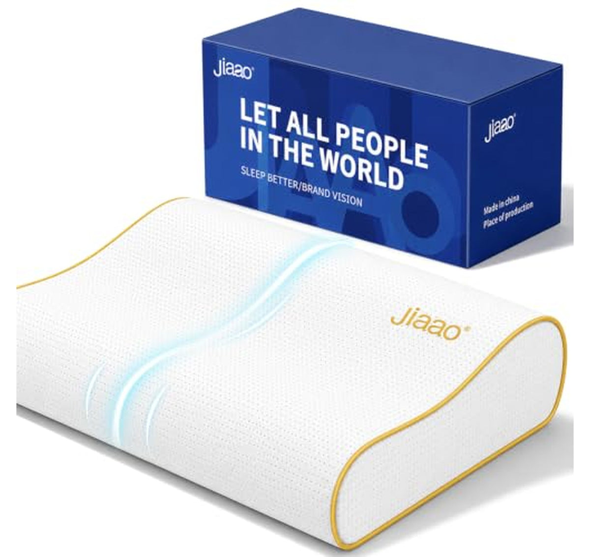 Ergonomic Cervical Memory Foam Neck Pillow, Queen Size