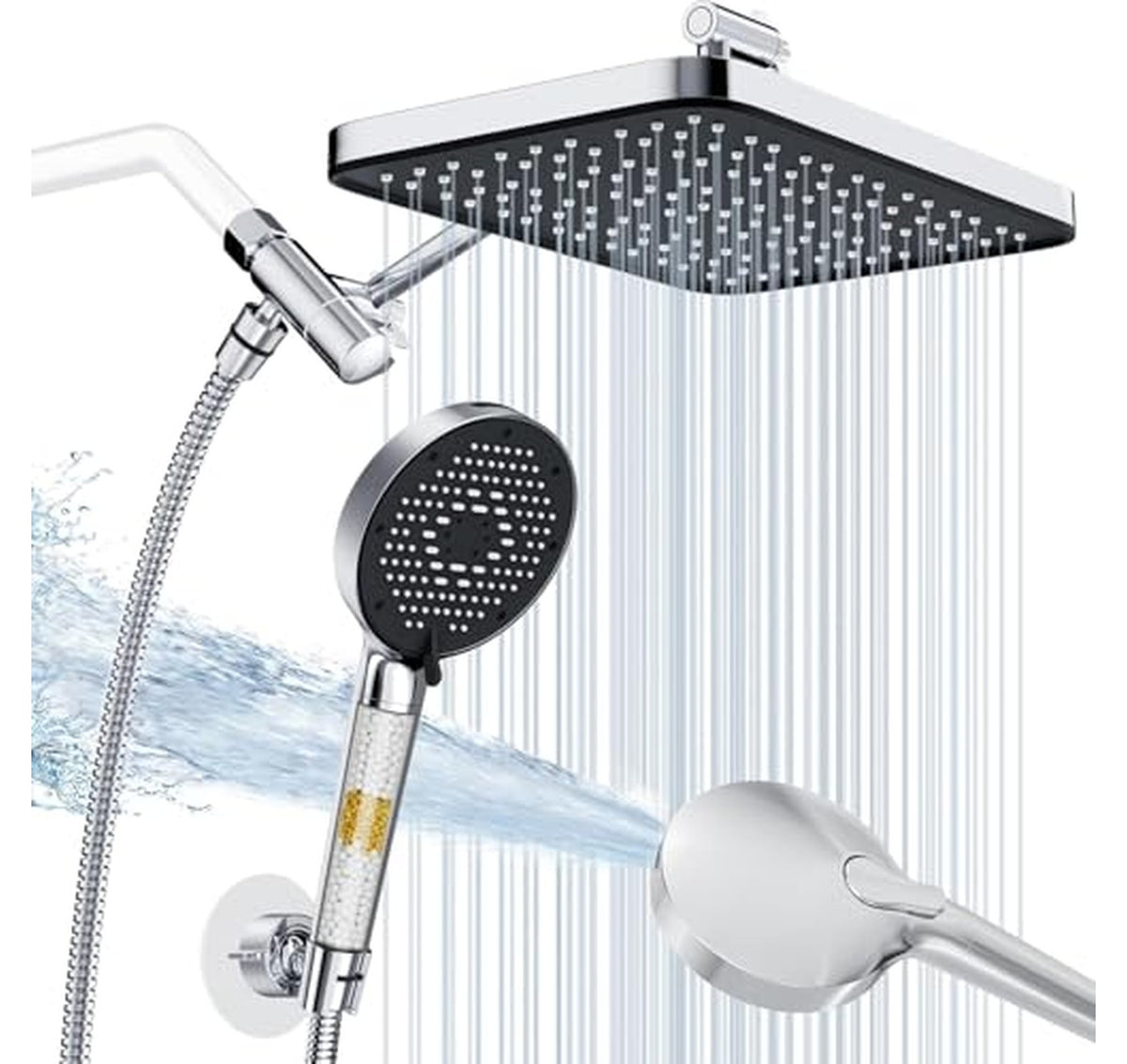 12-Inch High Pressure Rain Shower Head Combo