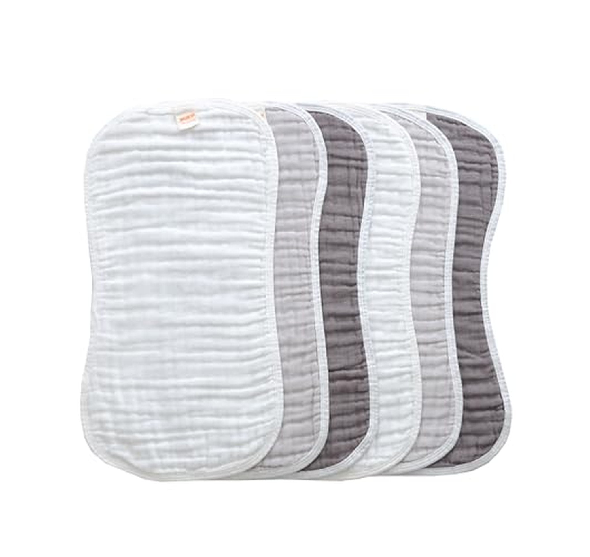 6 Pack Ultra Soft Muslin Baby Burp Cloths