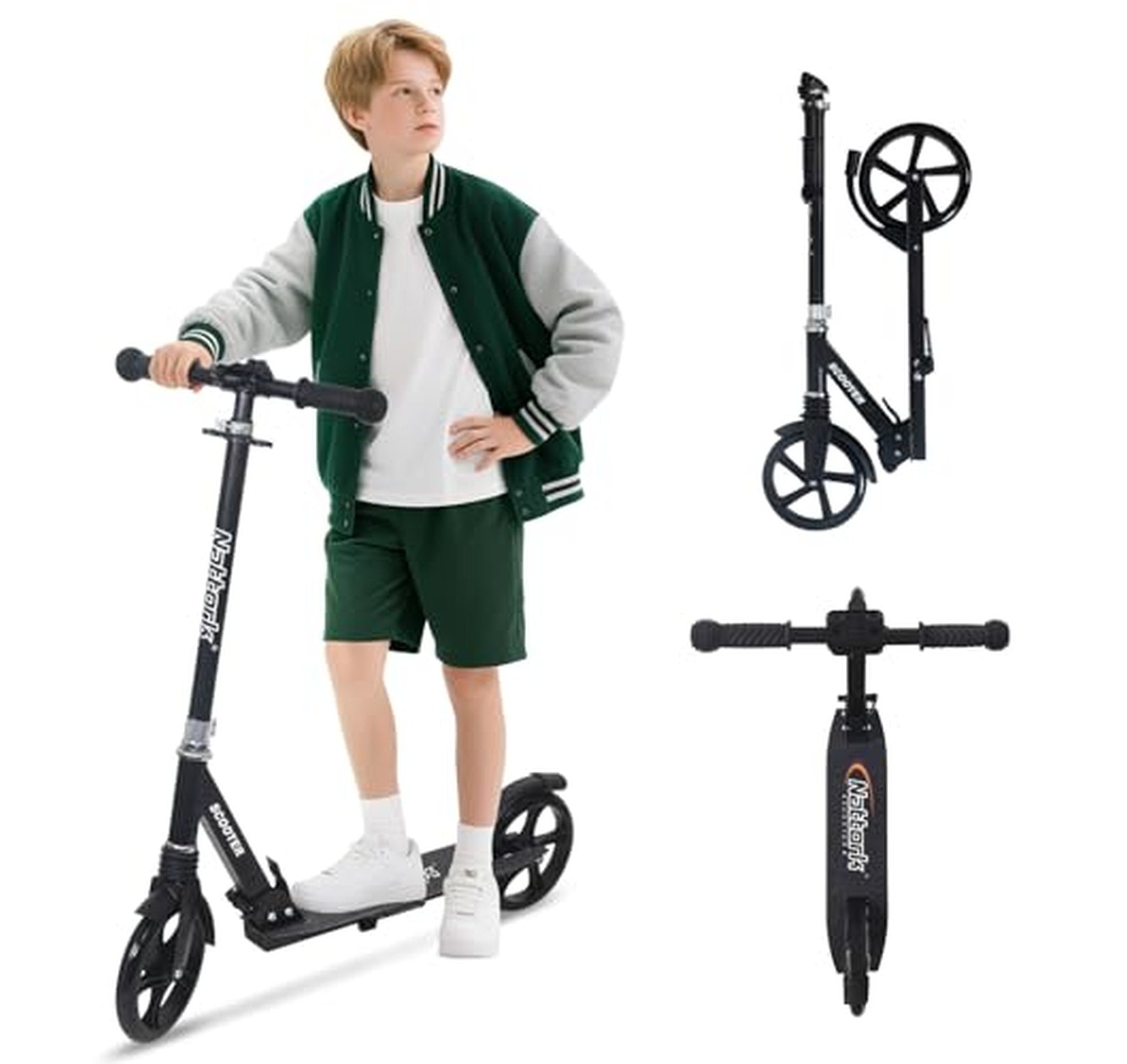Foldable Kick Scooter with Suspension for Kids and Adults