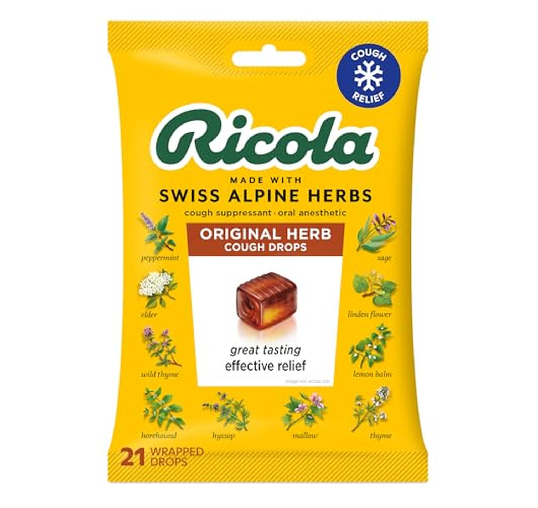 Ricola Natural Herb Cough Drops, 21 Count