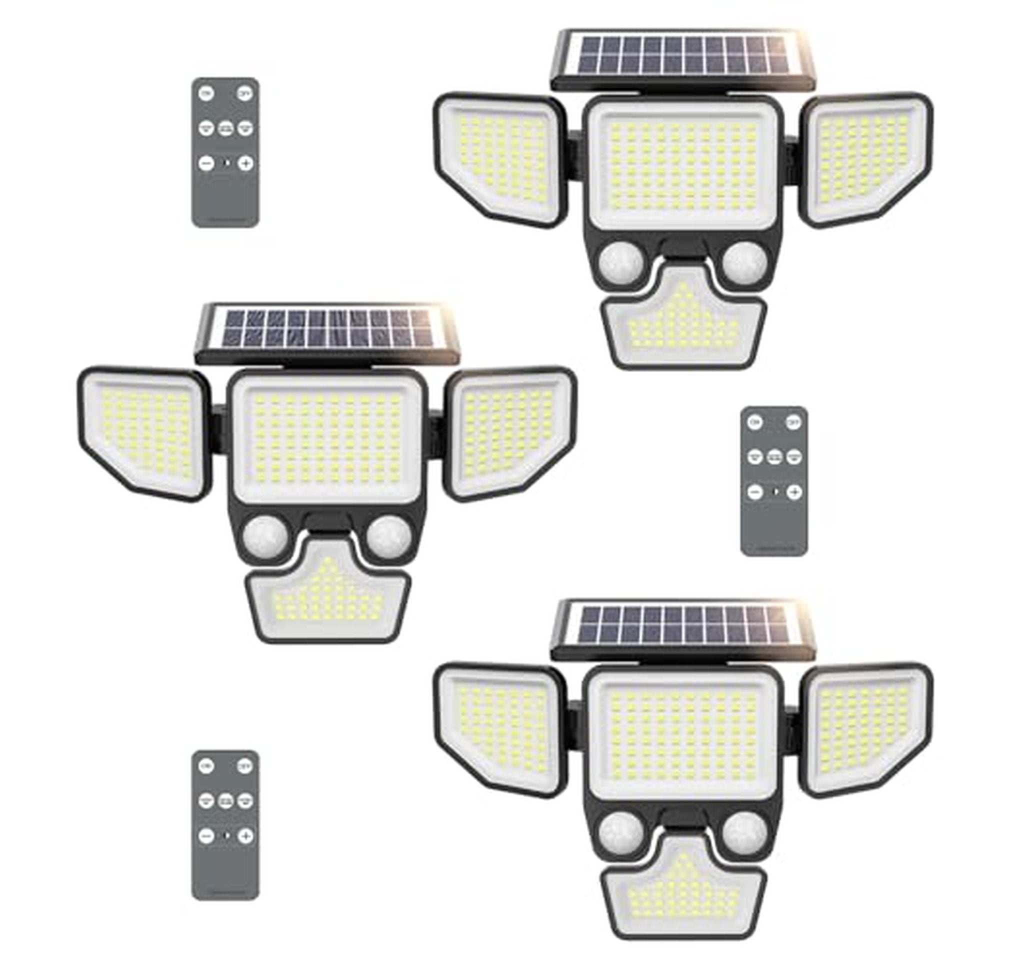 3 Pack Solar Motion Sensor Security Flood Lights