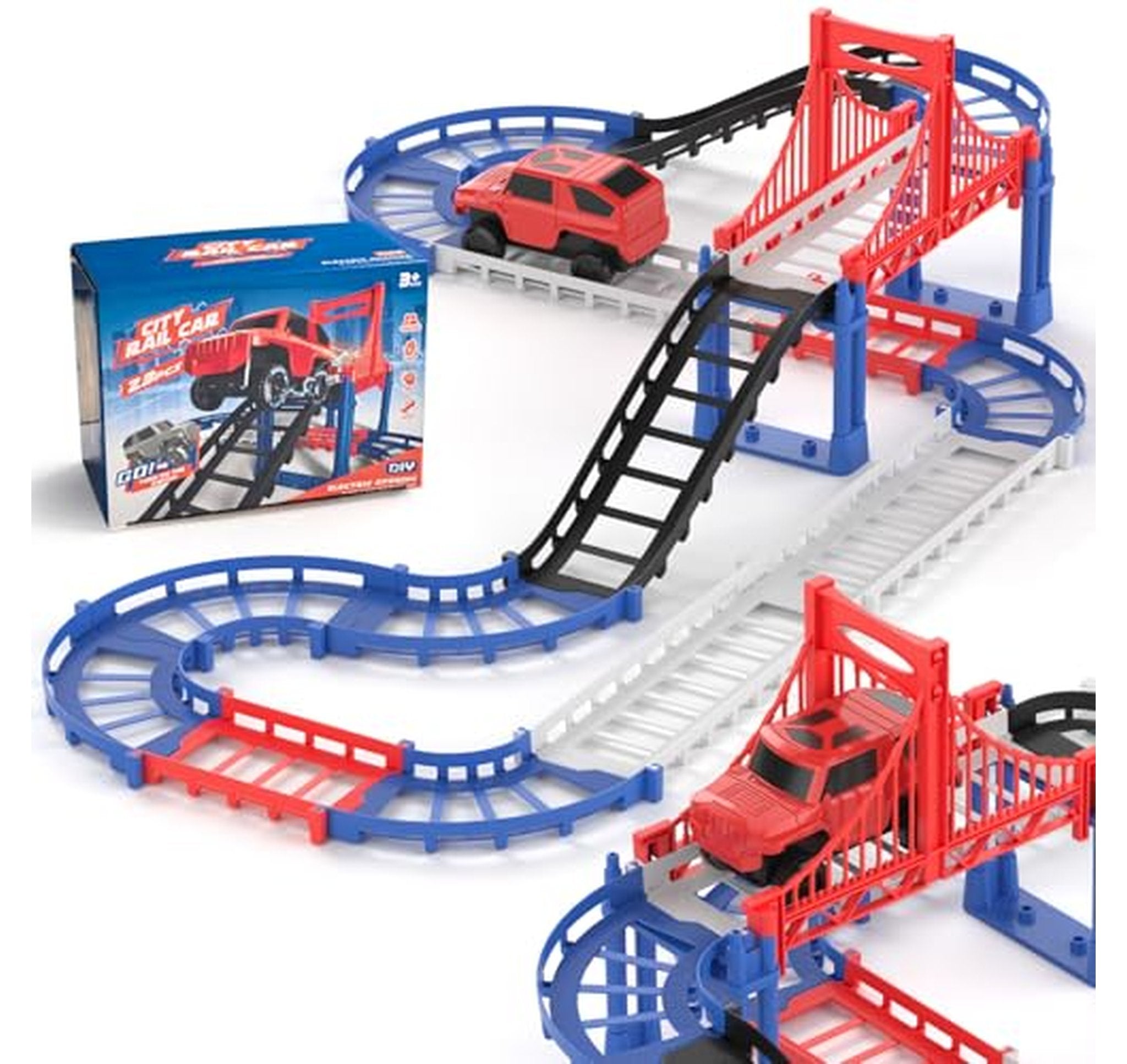 Battery Powered DIY Construction Race Track Set