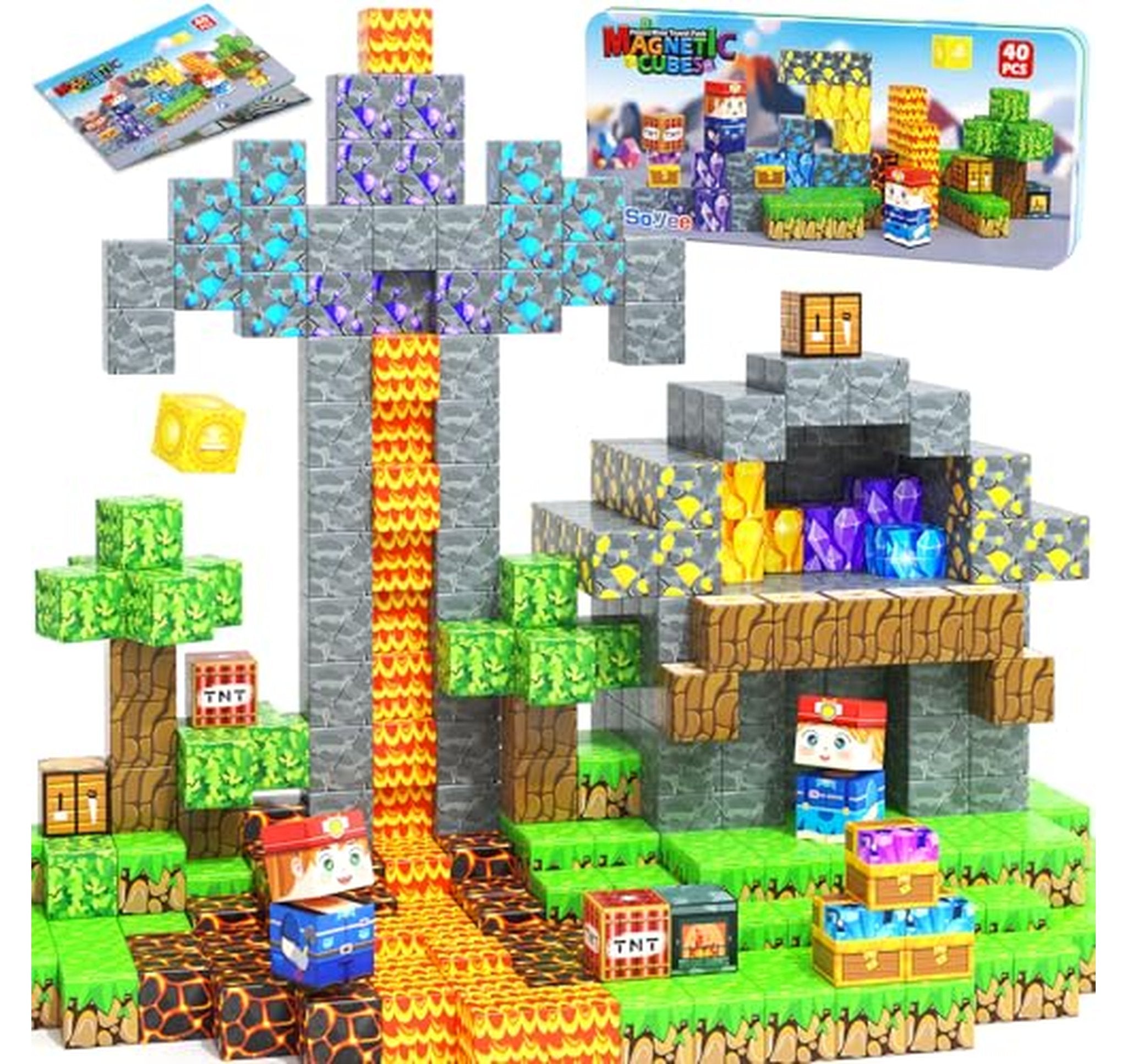 STEM Magnetic Blocks Travel Building Toy Set