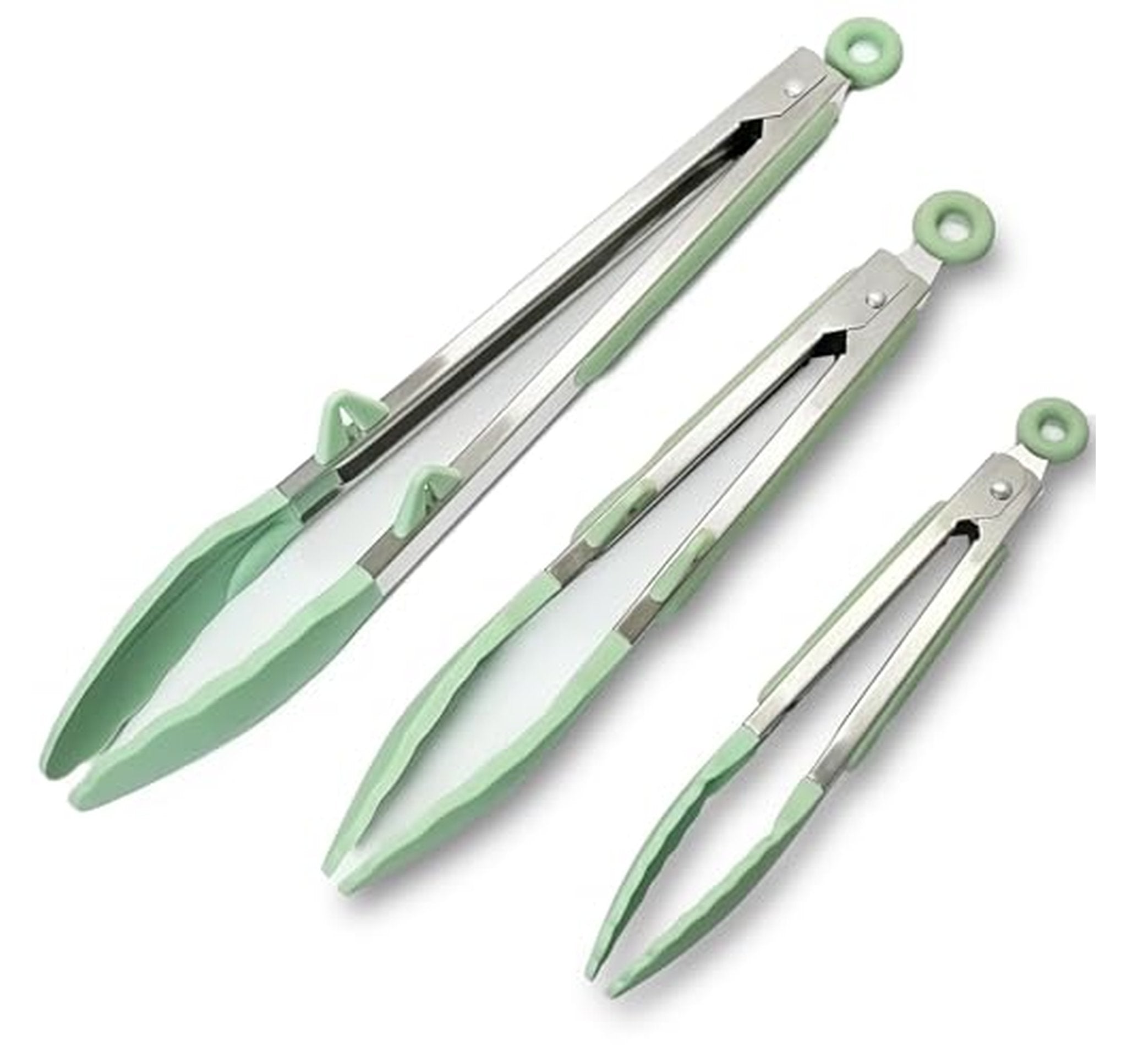 3 Pack Silicone Kitchen Cooking Tongs Set