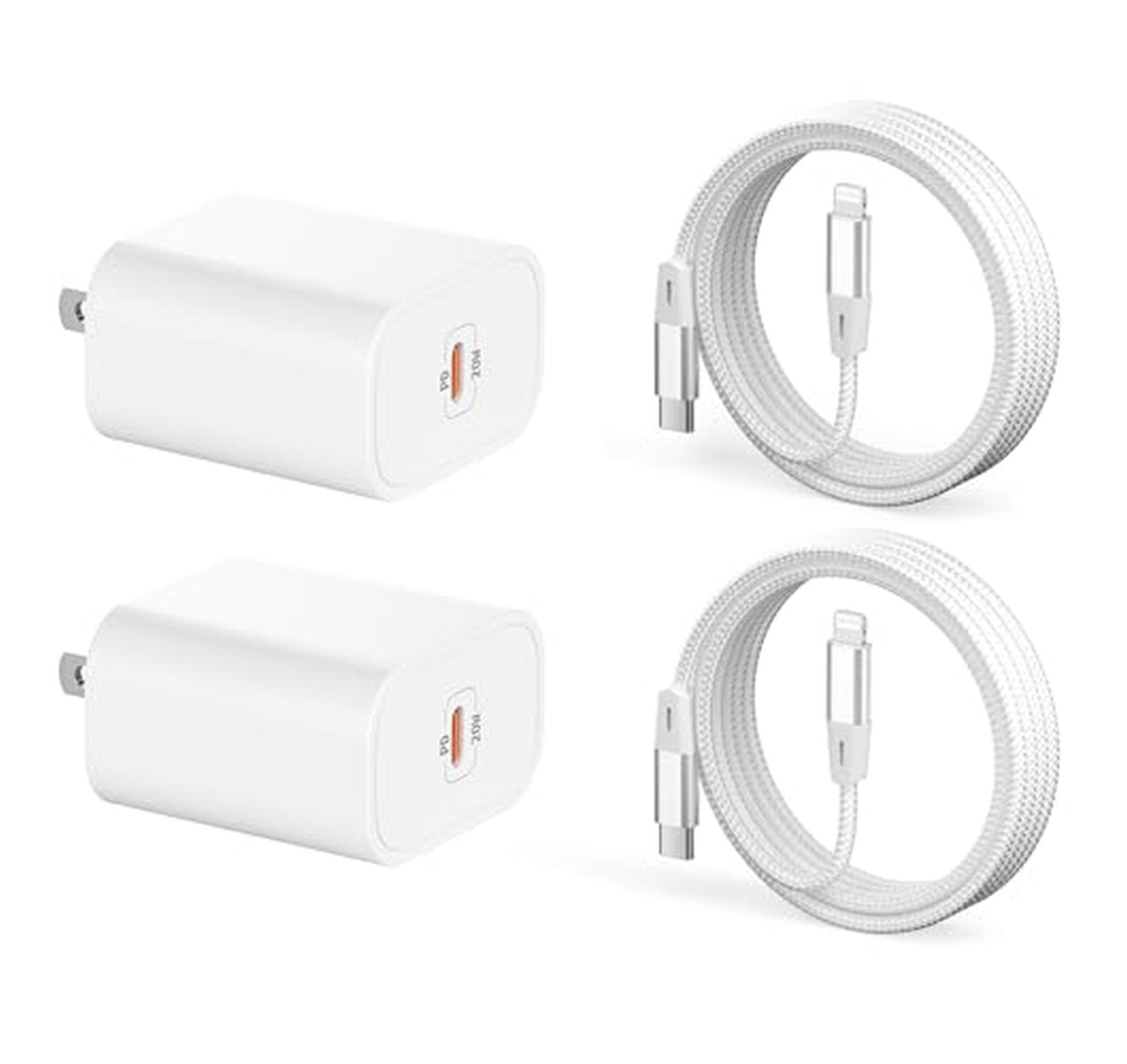 2 Pack 20W USB C To Lightning iPhone Fast Charger