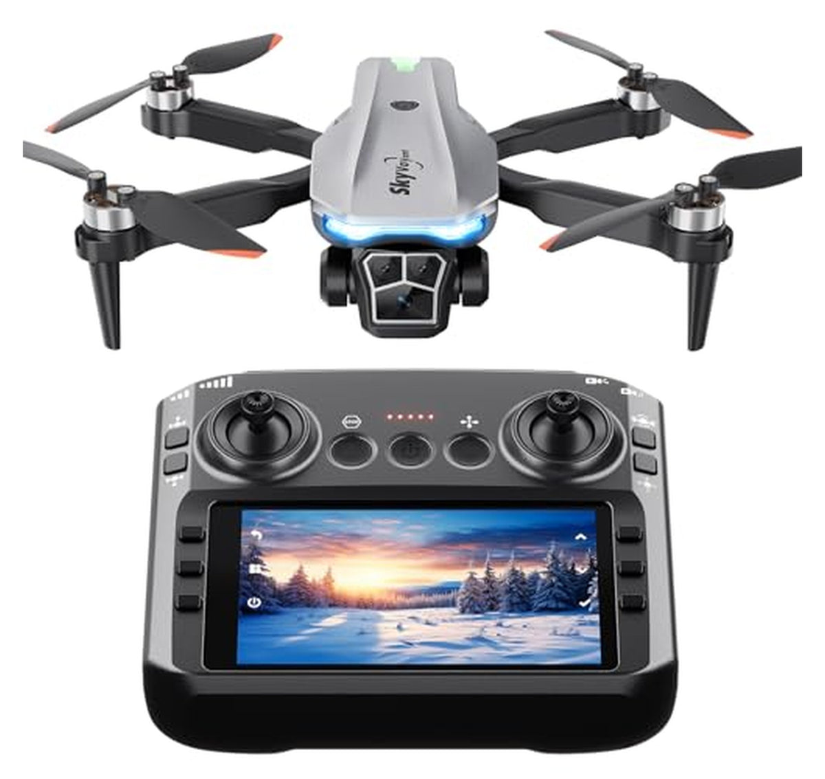 Brushless Camera Drone with Screen and 2 Batteries