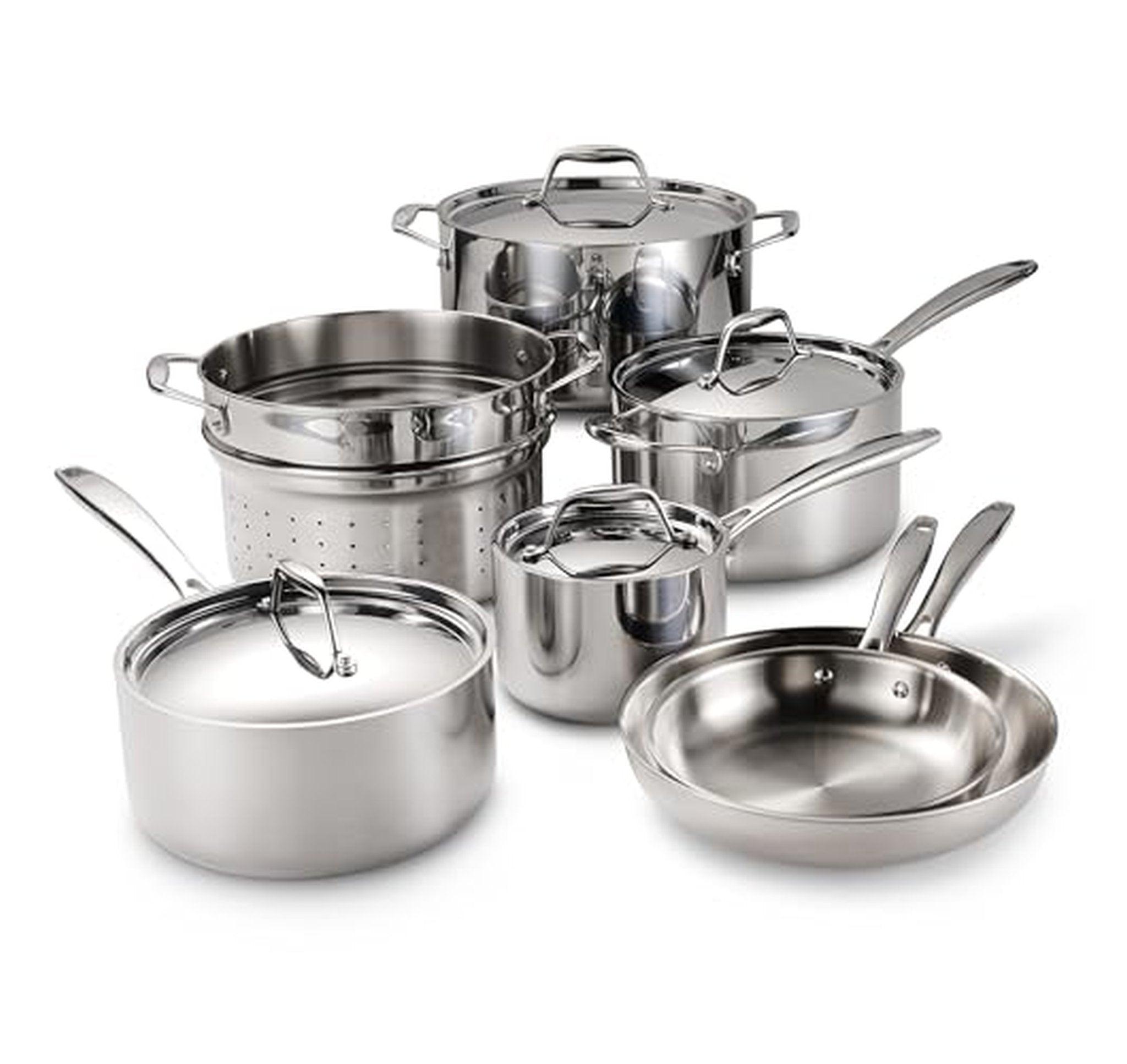 Tramontina Tri-Ply Stainless Steel 11-Piece Cookware Set
