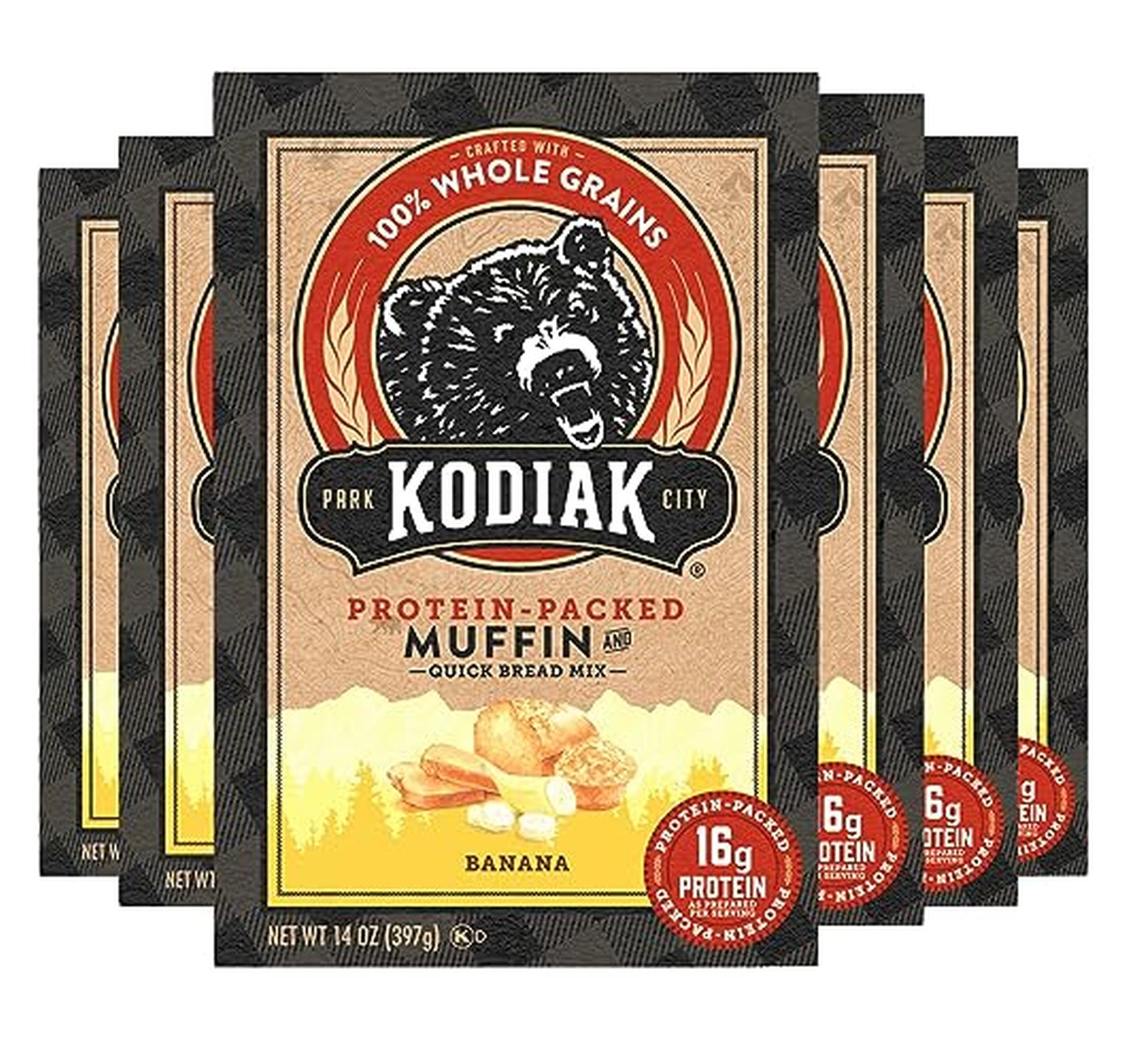 6 Pack Kodiak Cakes Banana Protein Muffin Mix (OK-D)