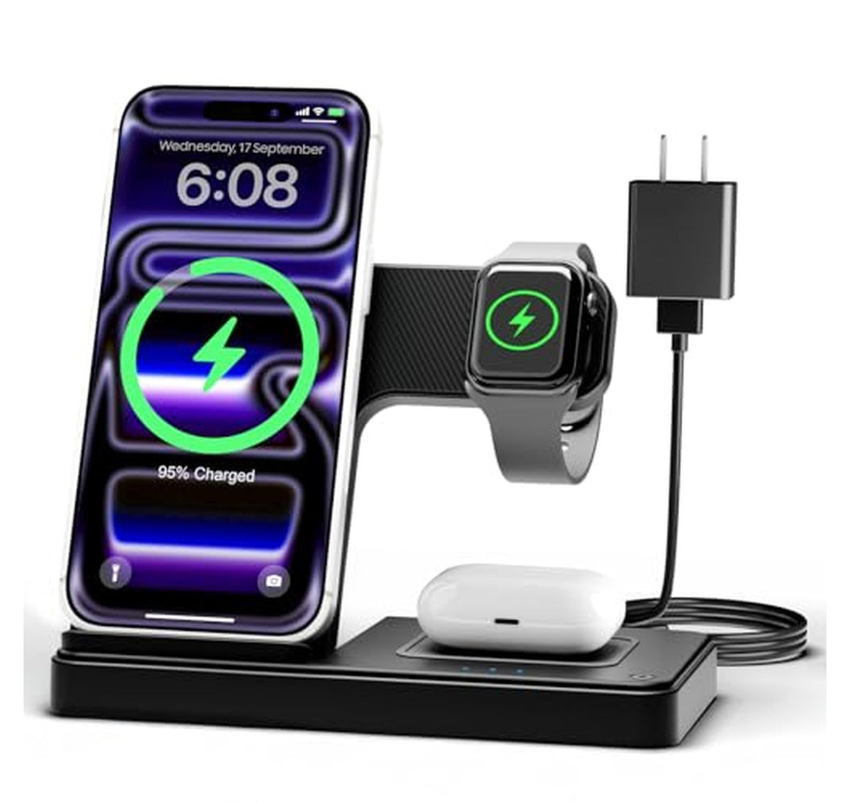 Wireless Charging Station for Apple Devices